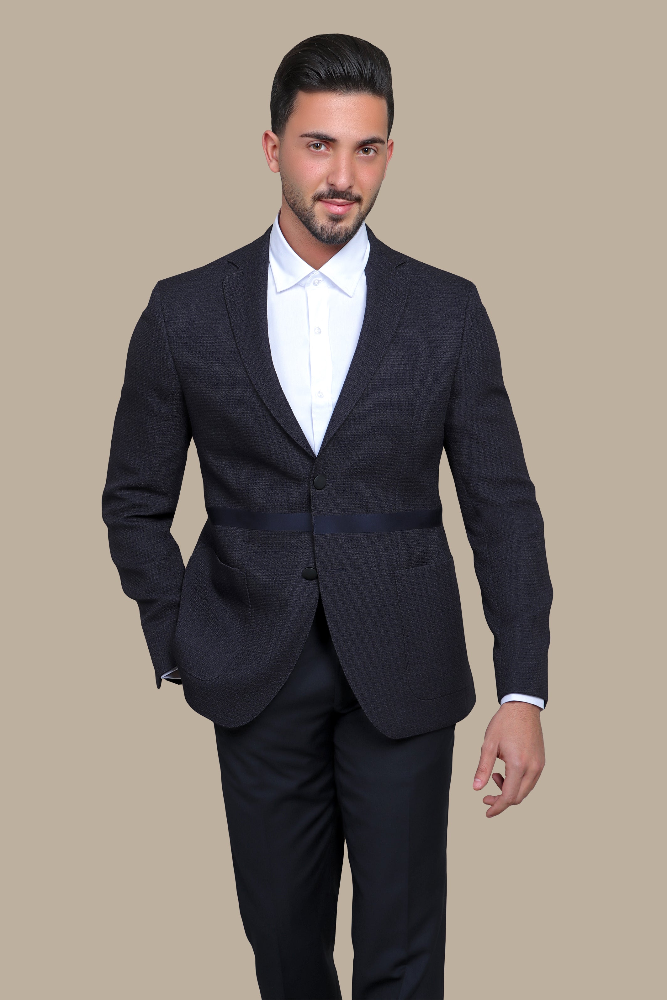 Architectural Opulence: Blazer FV Special Structure Satin Layer