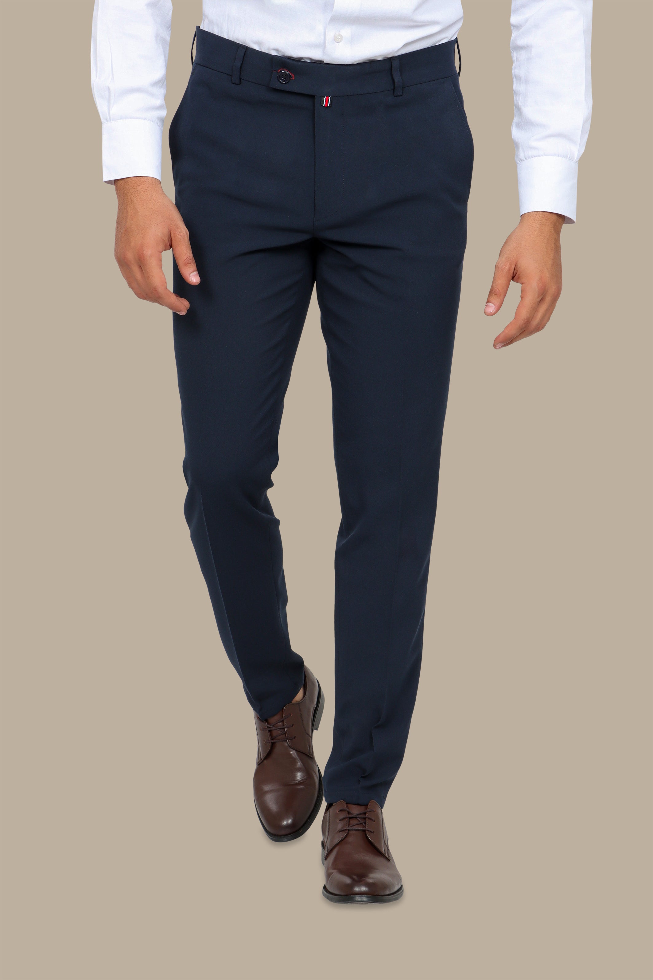 Navy Classic Plain Pants
