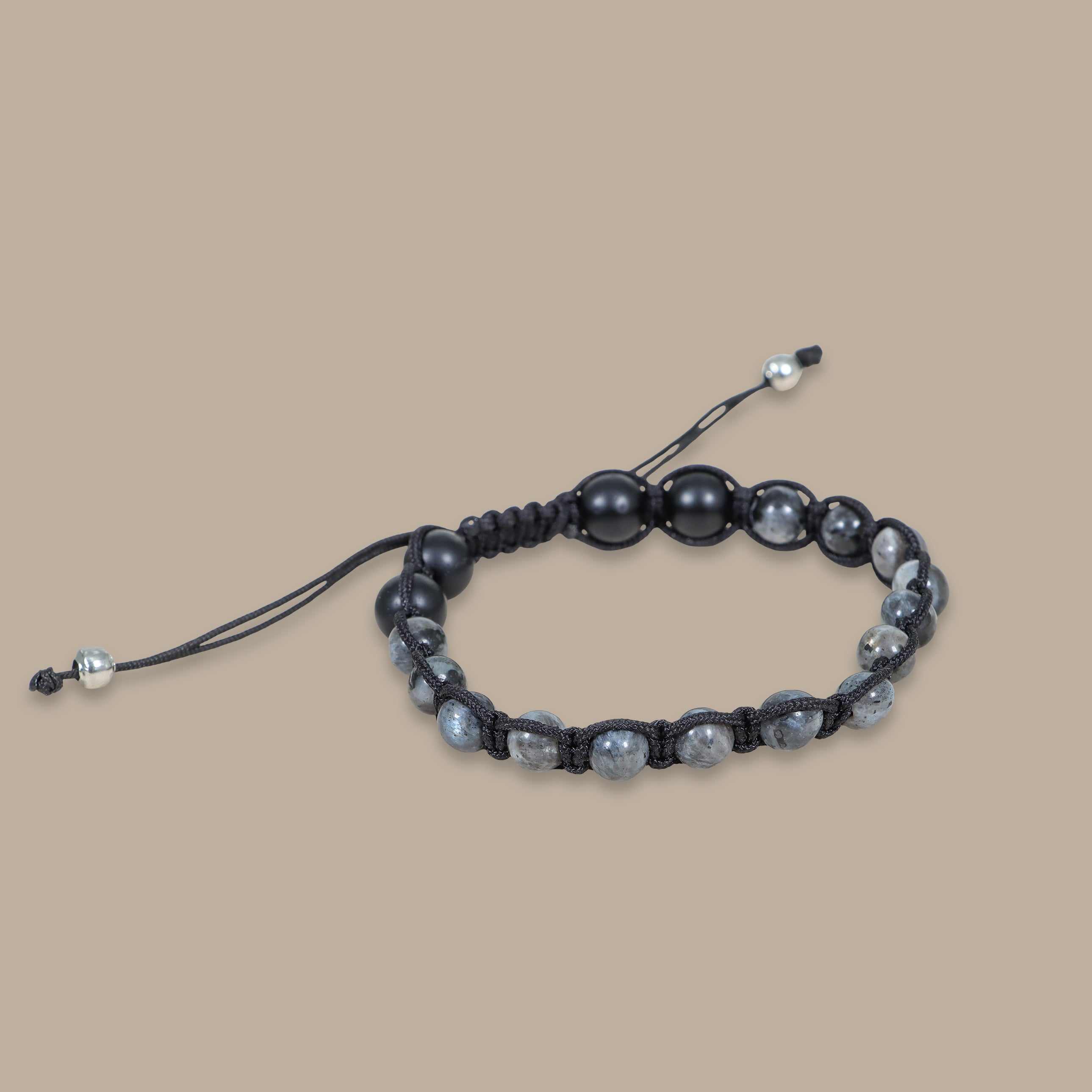 Black Laced Stone Bracelet