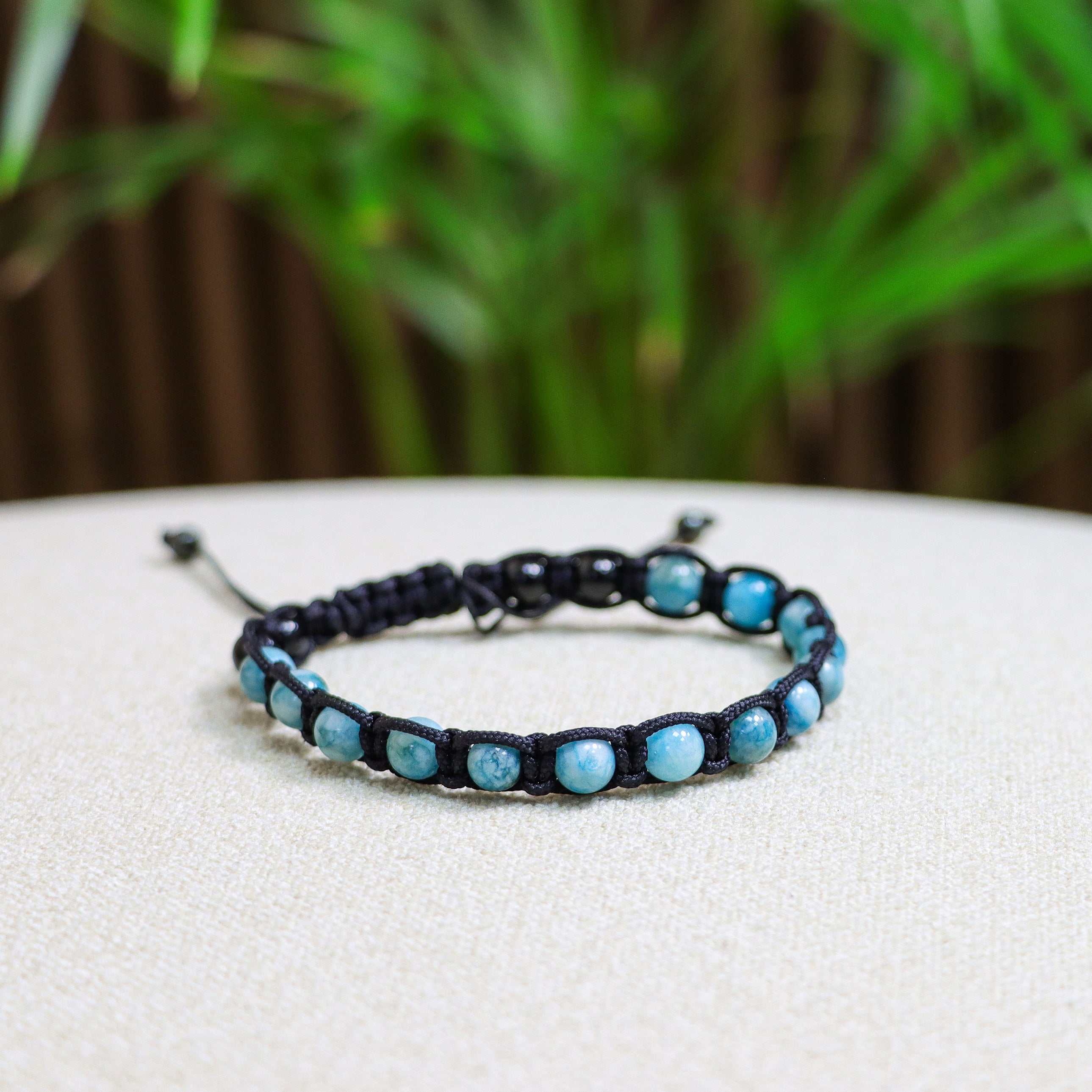 Laced Stone Bracelet Petrol