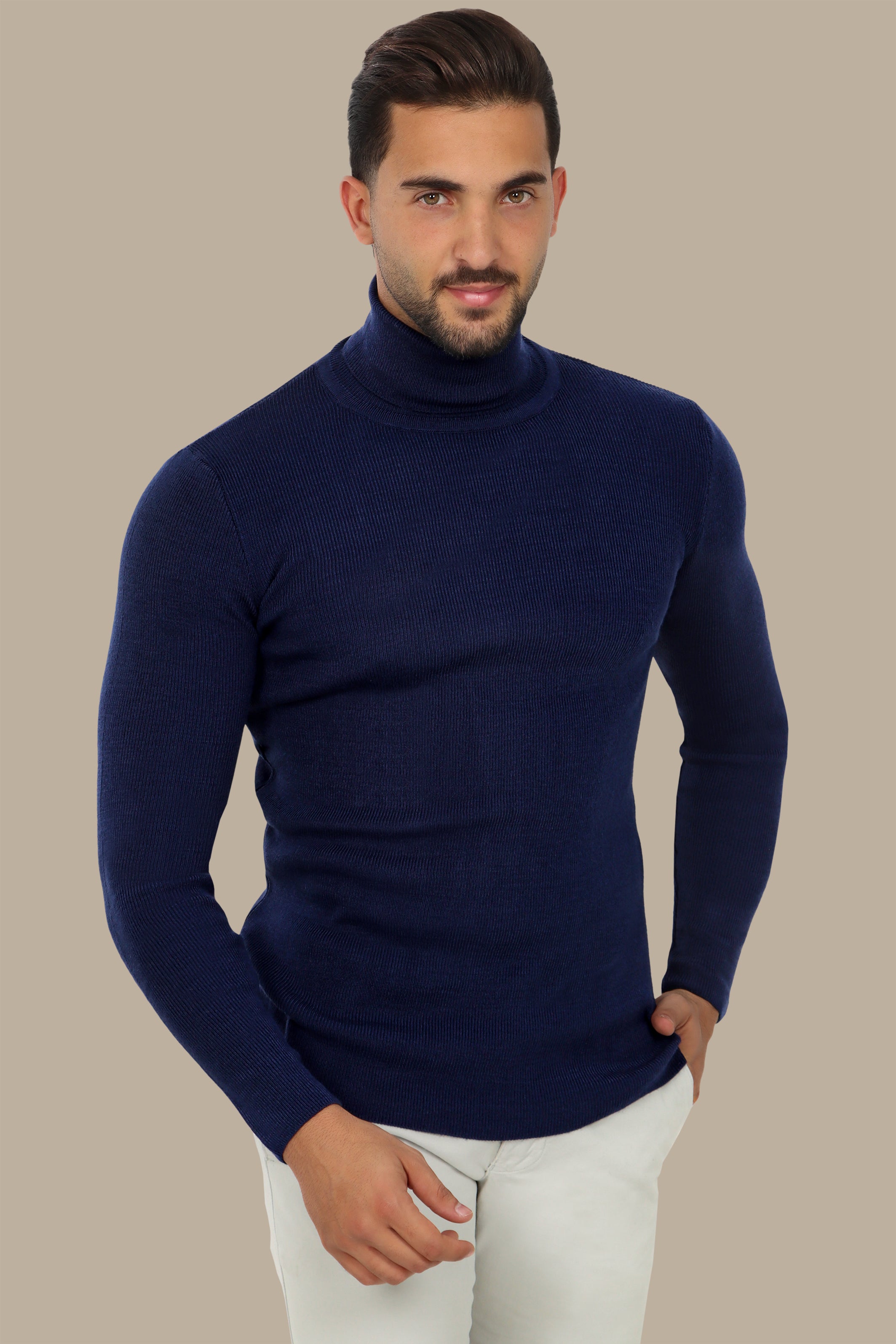 Sweater Turtleneck Basic Navy