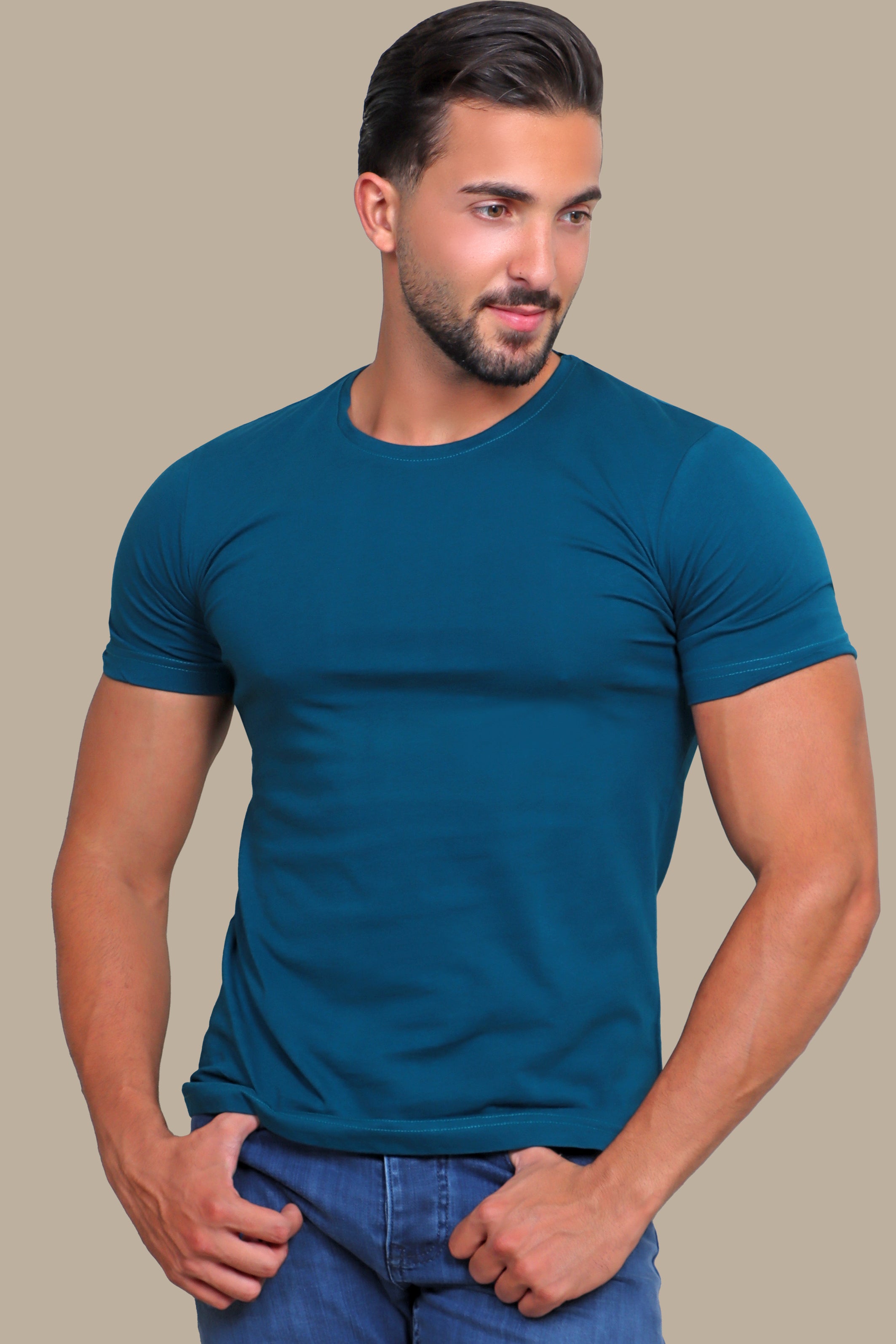 Petrol Basic R-Neck T-Shirt