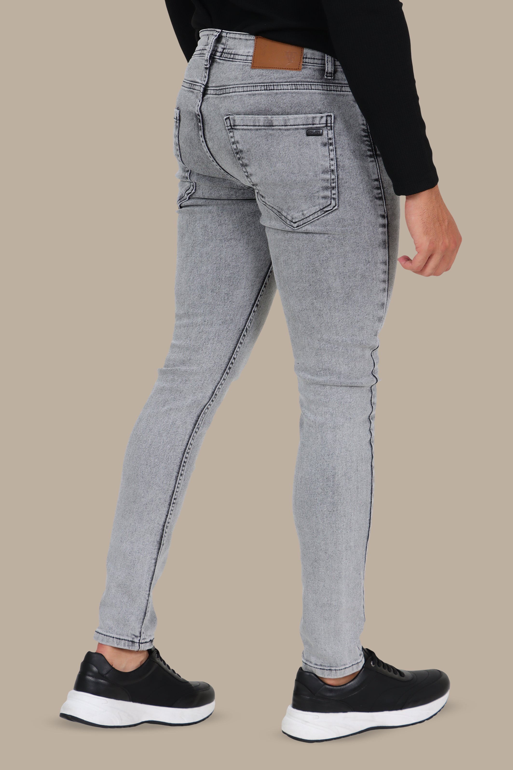 Grey Délavé Regular-Fit Jeans