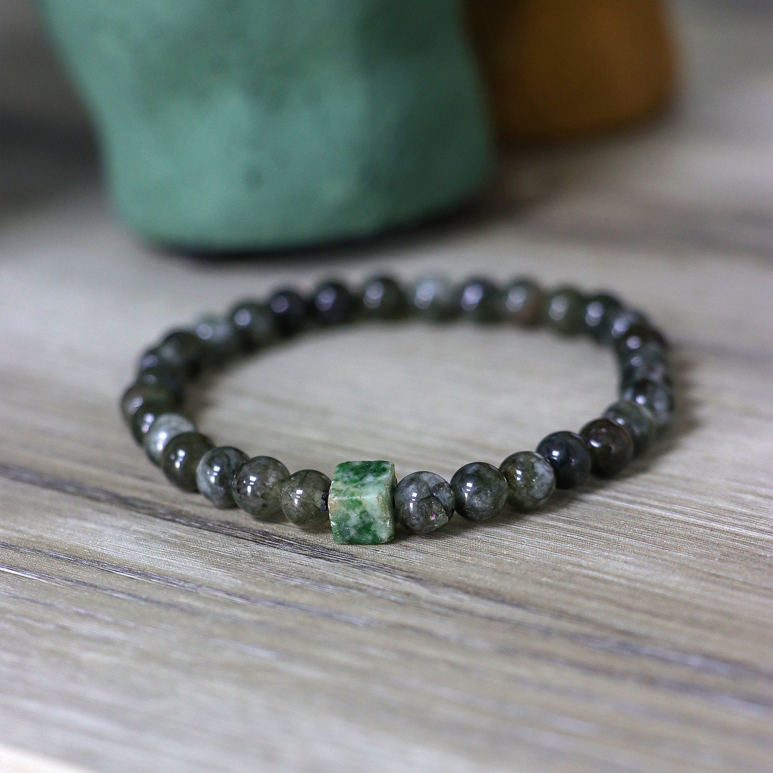 Stone Bracelet Dark Grey