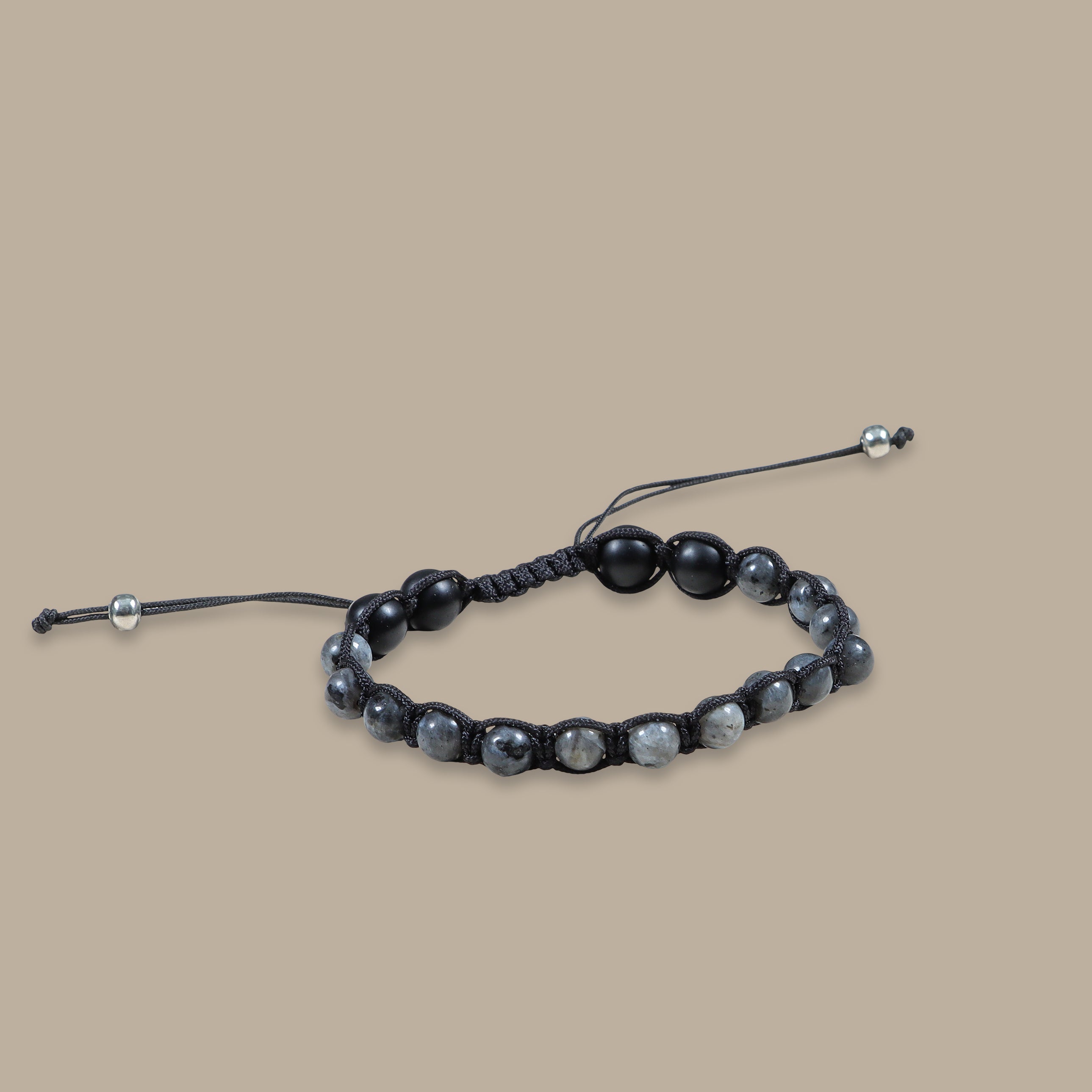 Black Laced Stone Bracelet