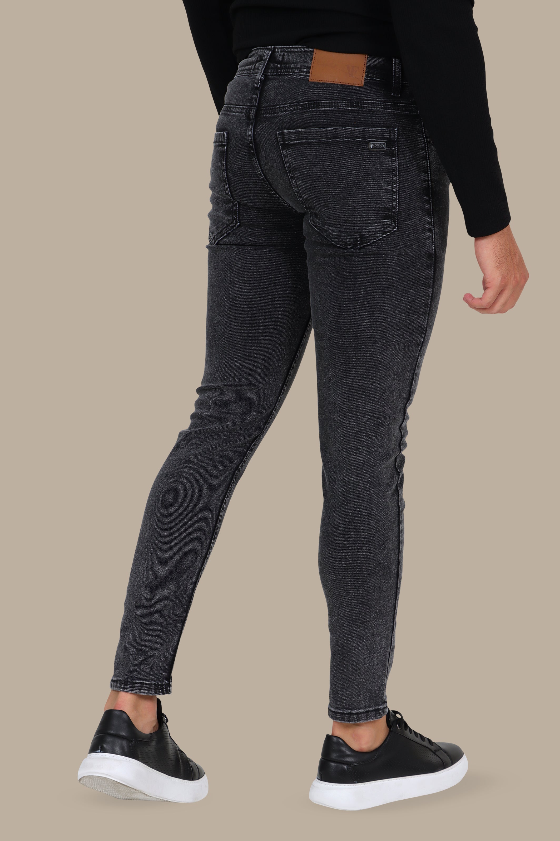 Dark Grey Délavé Slim Jeans