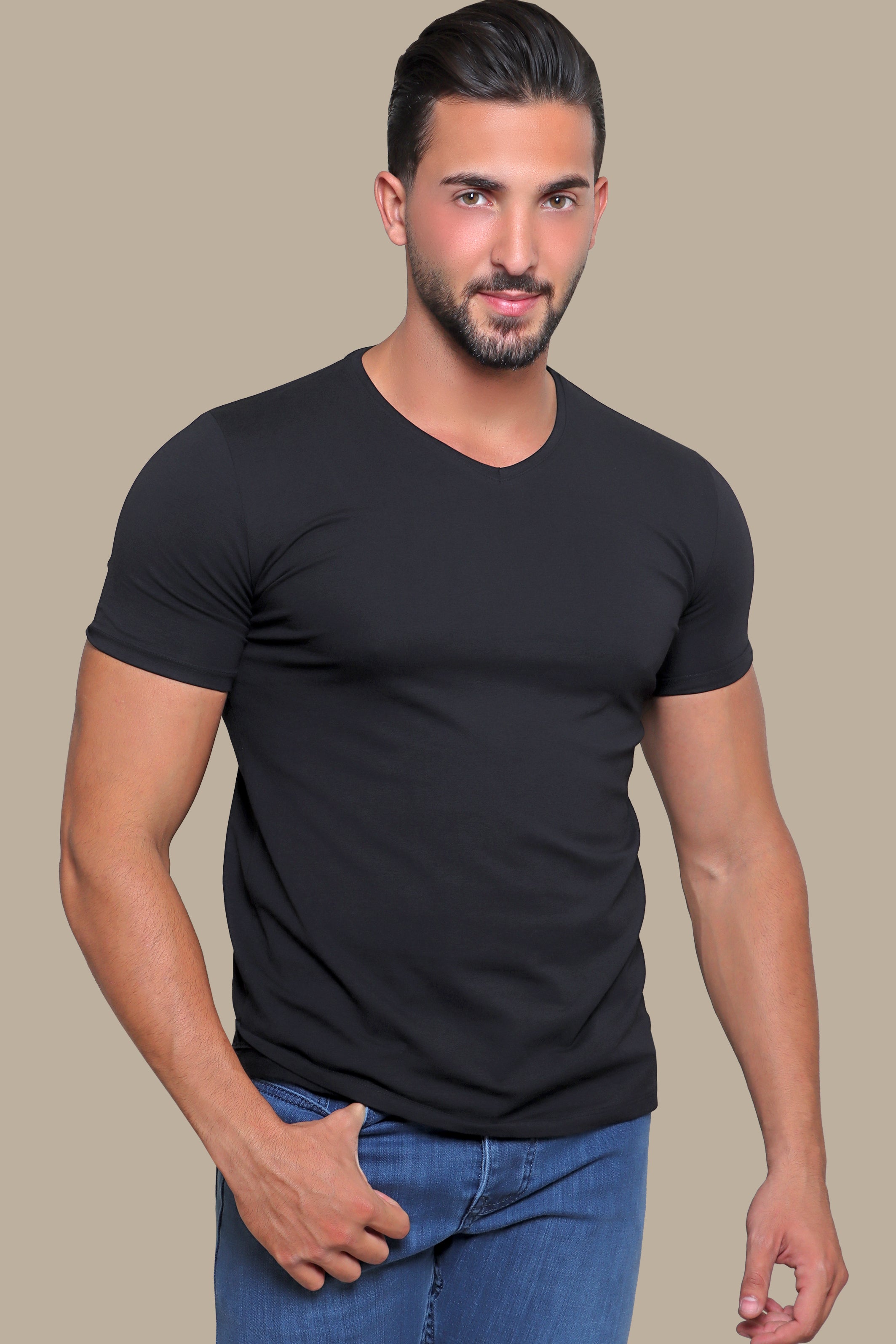 Black V-Neck T-Shirt: Timeless Basic