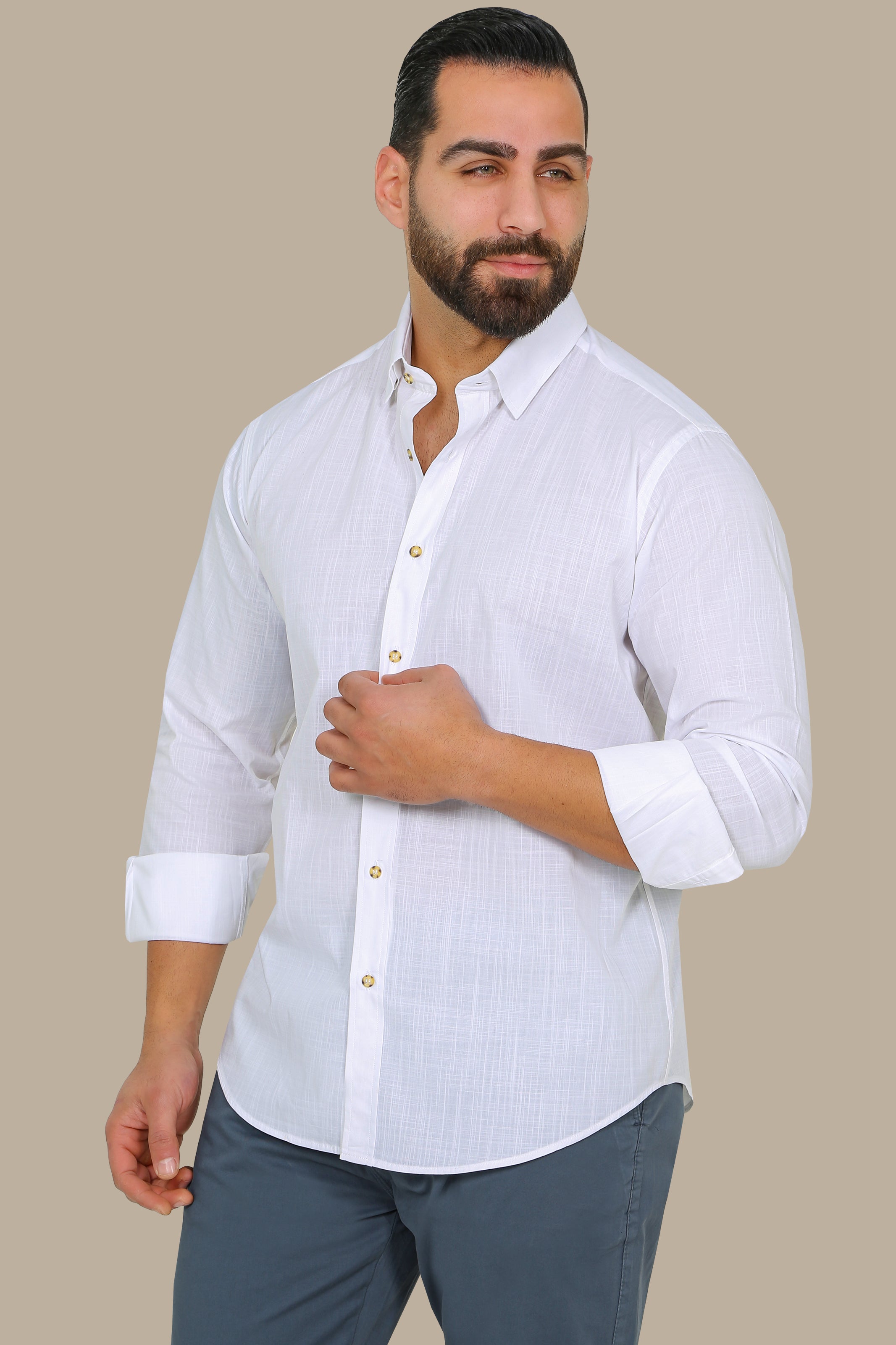 Earth Tones Elegance: Linen Off White