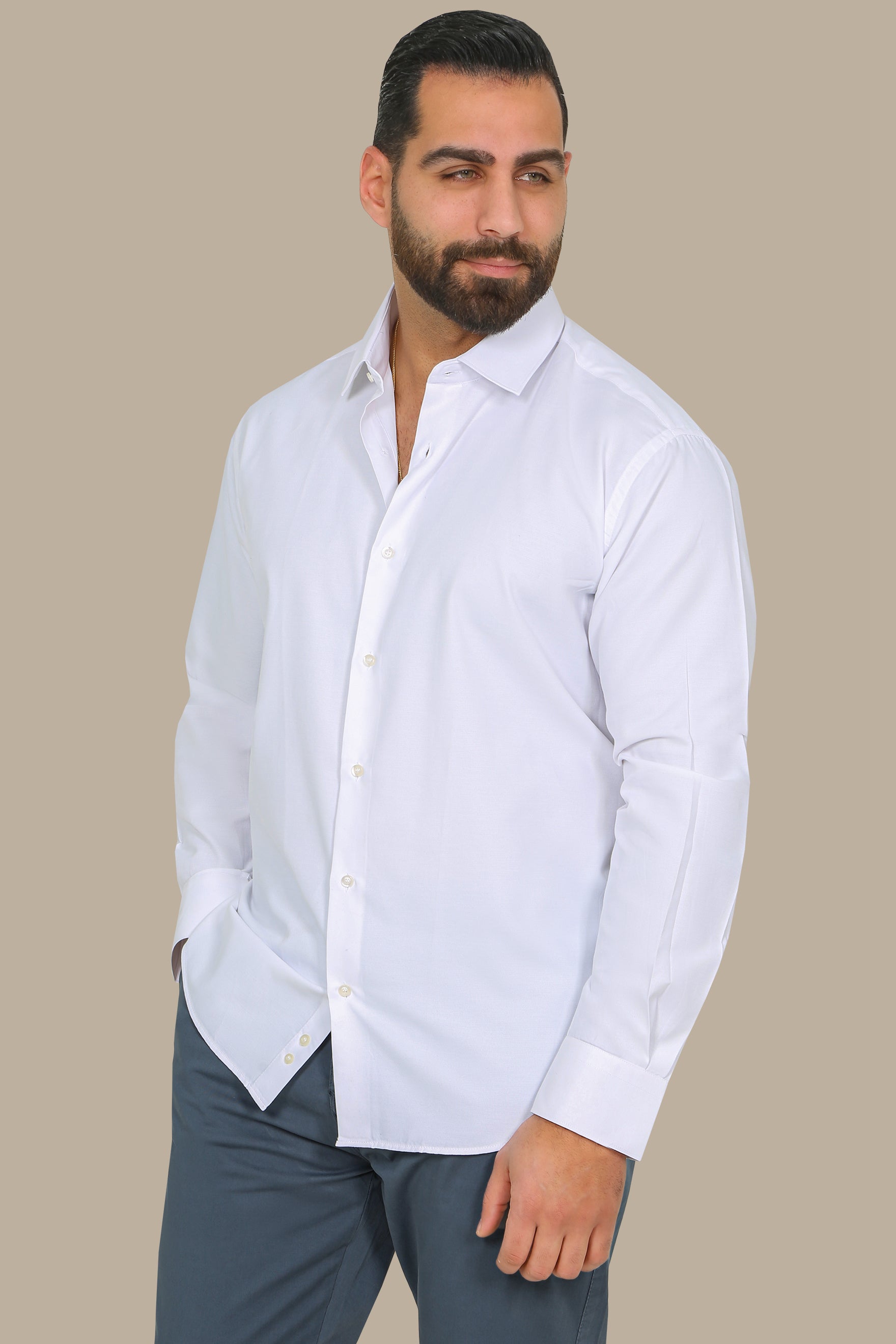 Shirt Regular Small Checks | White