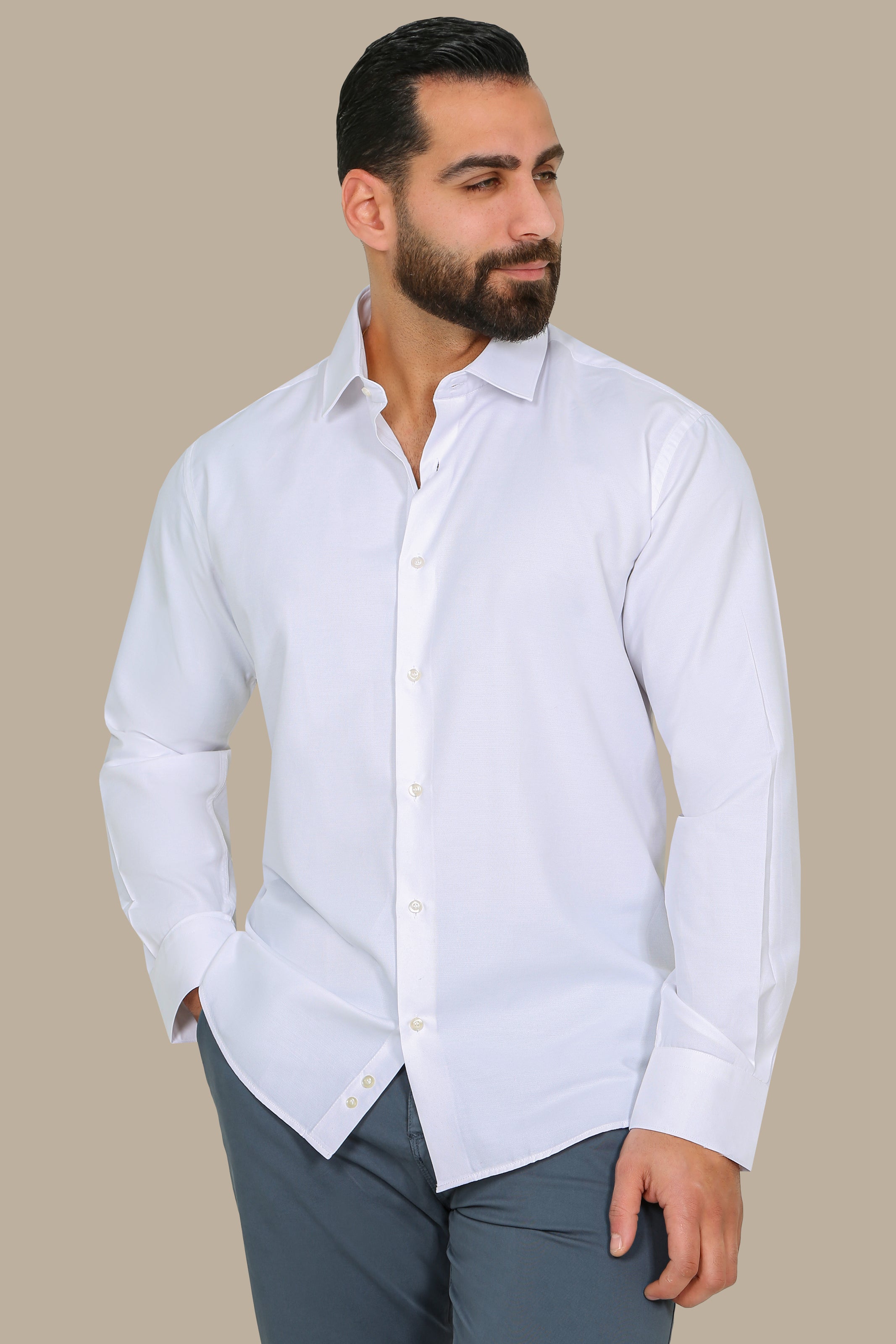 Shirt Regular Small Checks | White