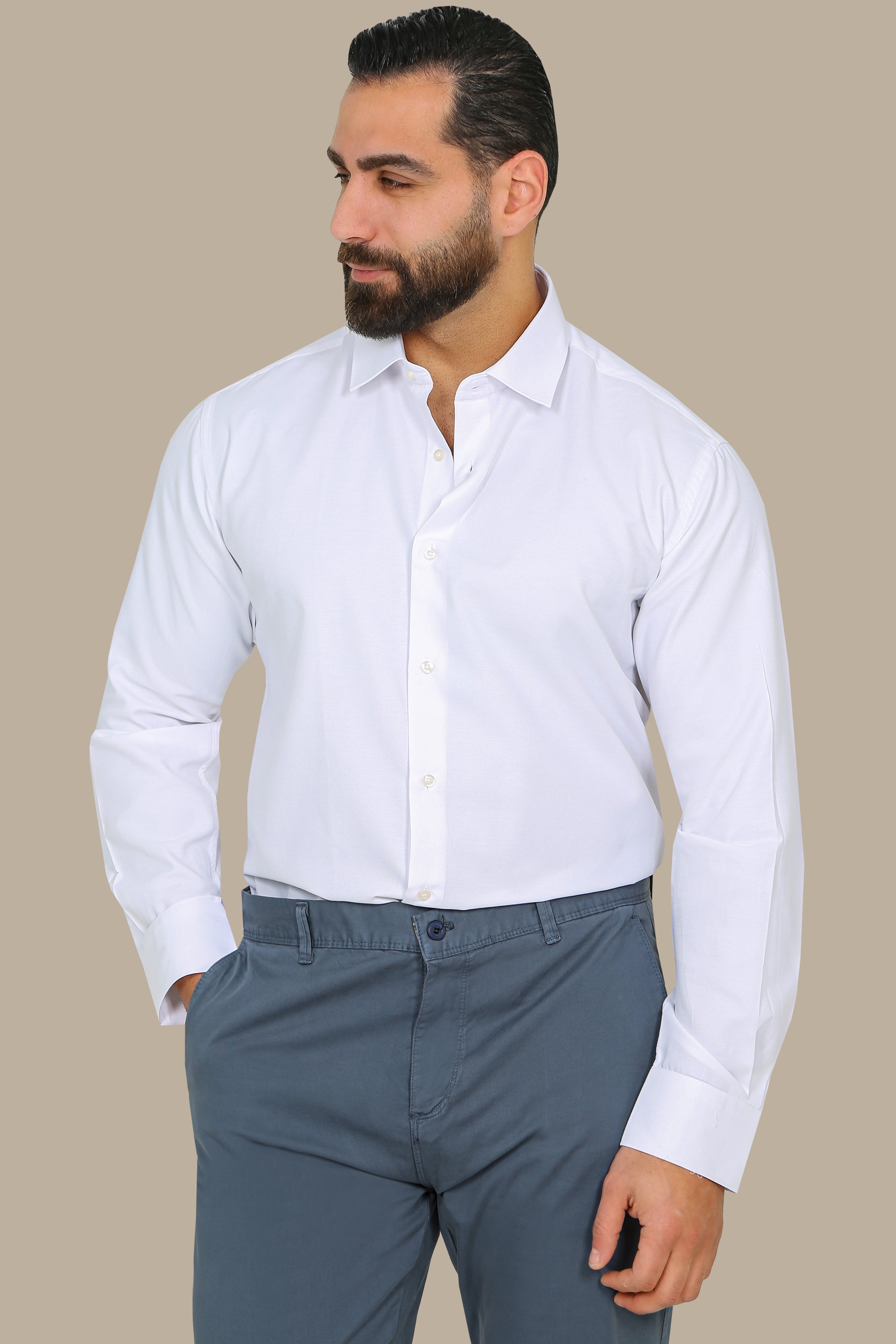 Shirt Regular Small Checks | White