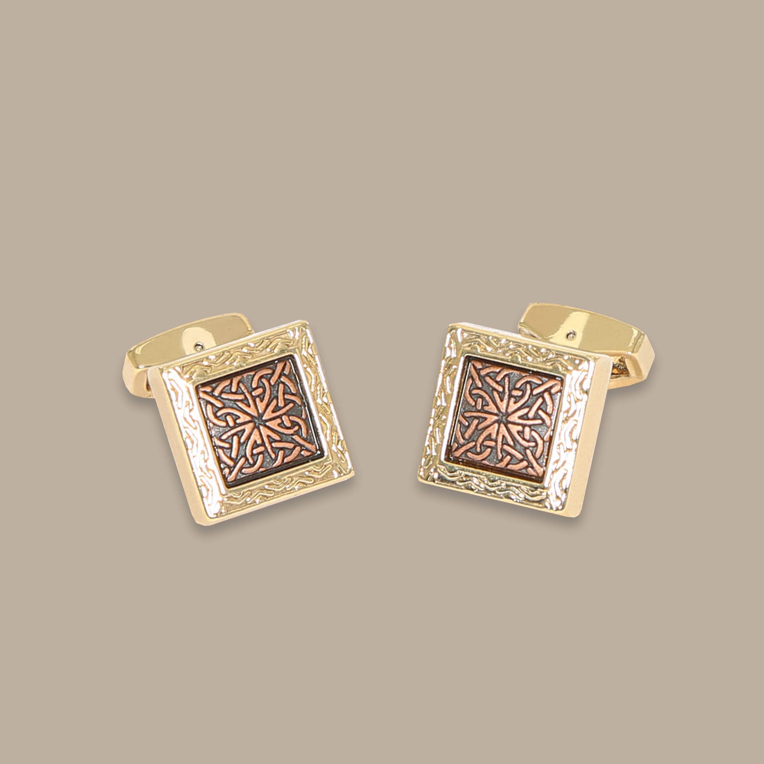 Square Gold Cufflinks