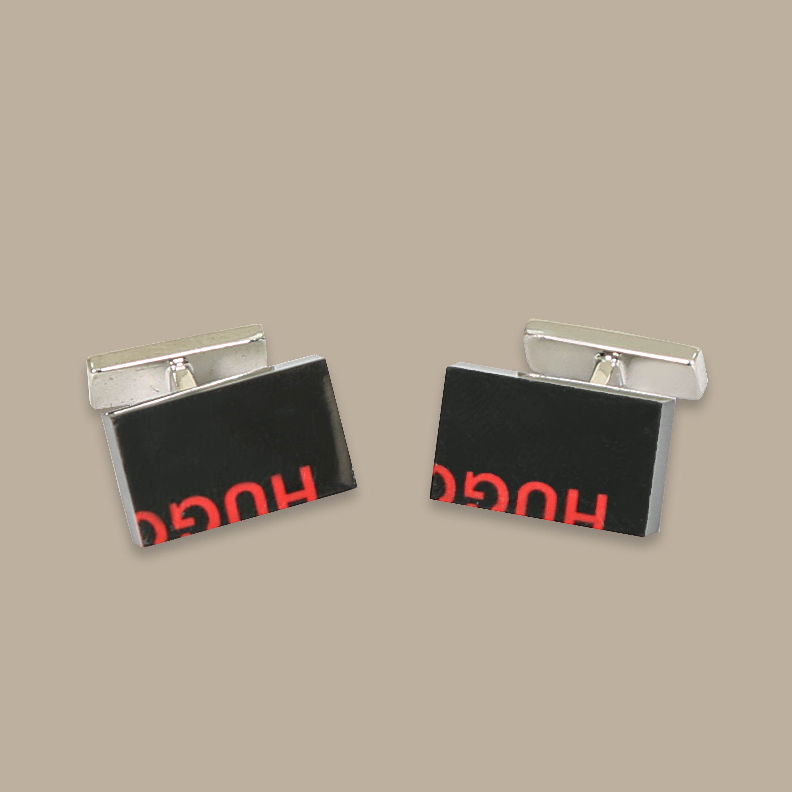 Hugo Black Cufflinks - Sleek & Modern Design