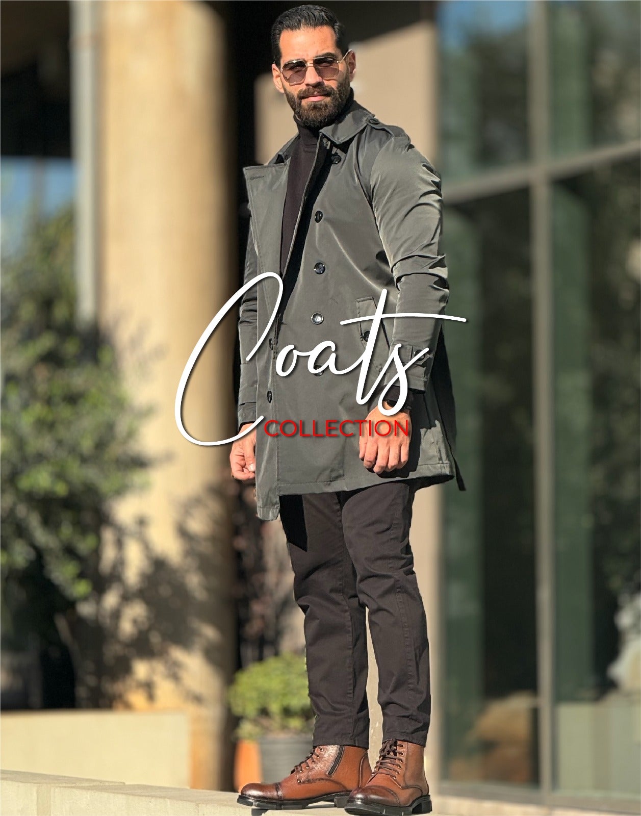 Classic Double-Breasted Green Trench Coat