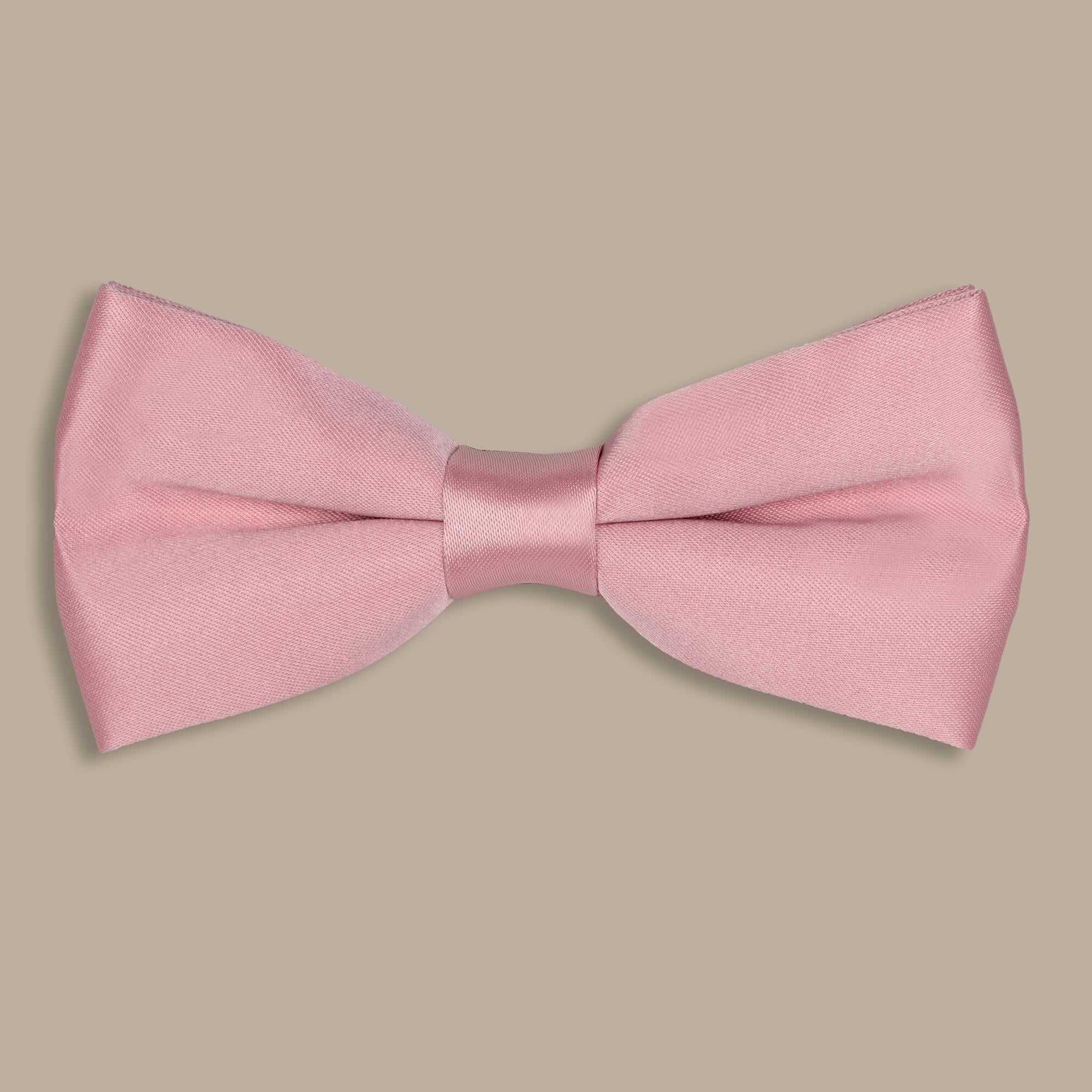 Rose Gold Satin Matte Bowtie