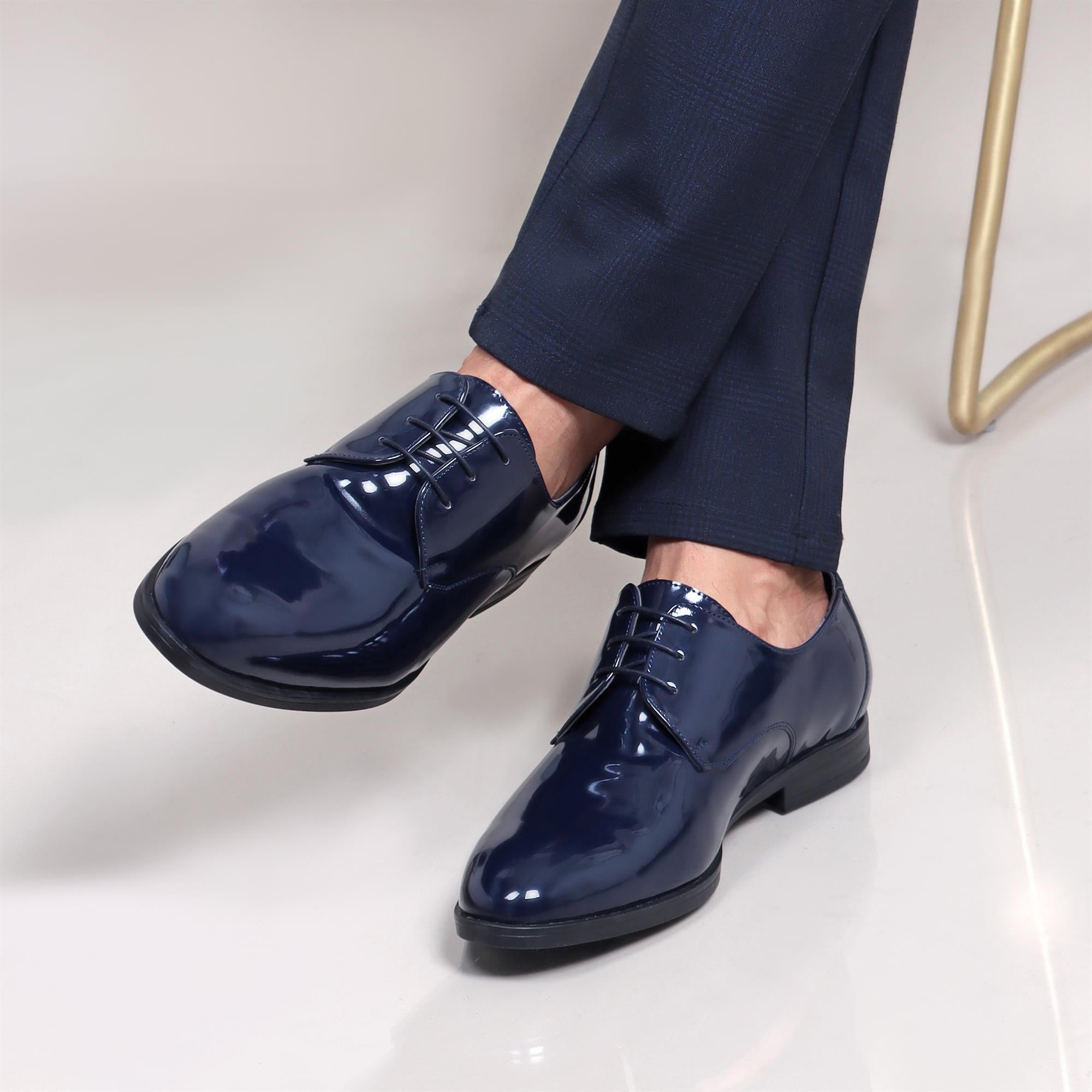 Navy Classic Basic Shiny Shoes