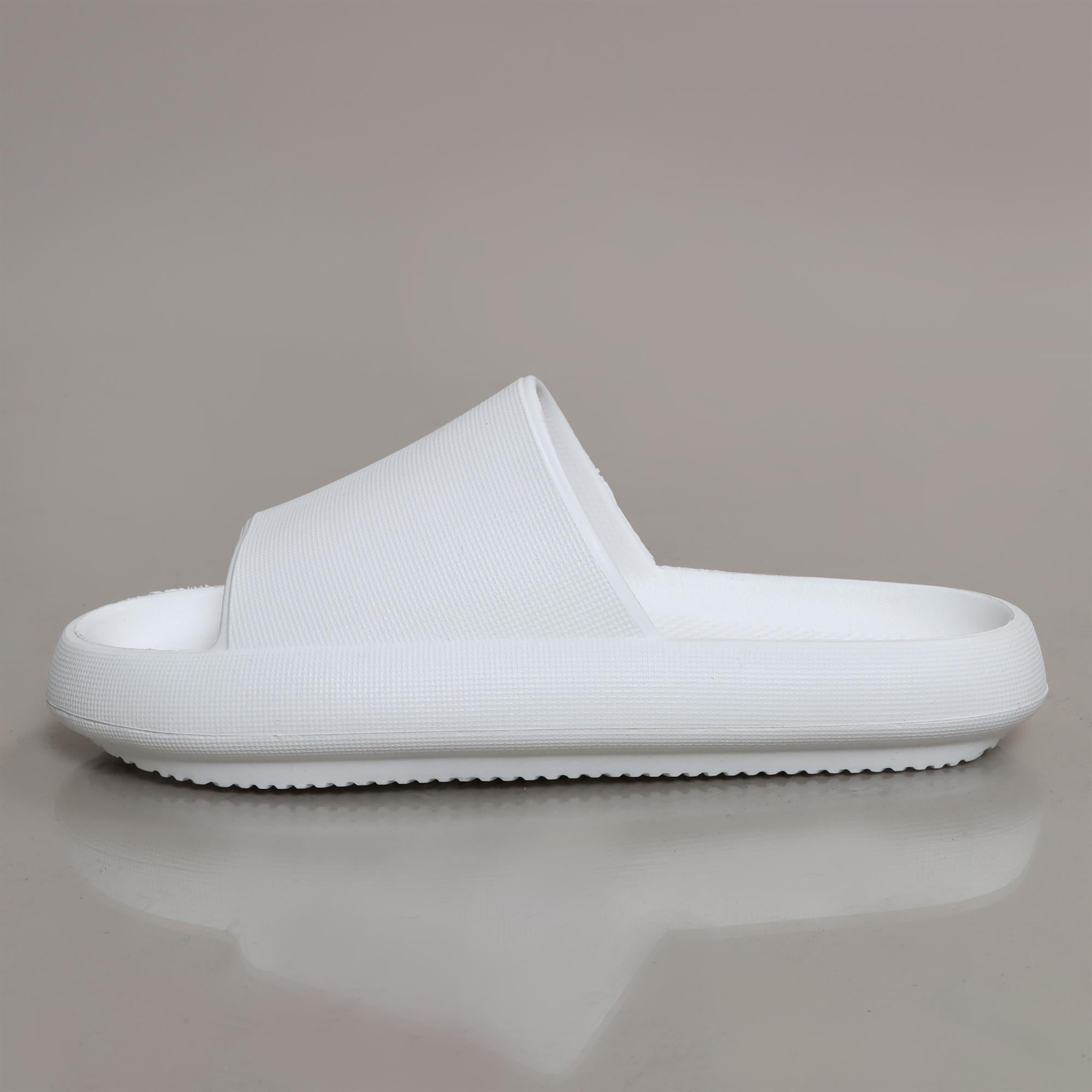 White Basic Rubber Slippers
