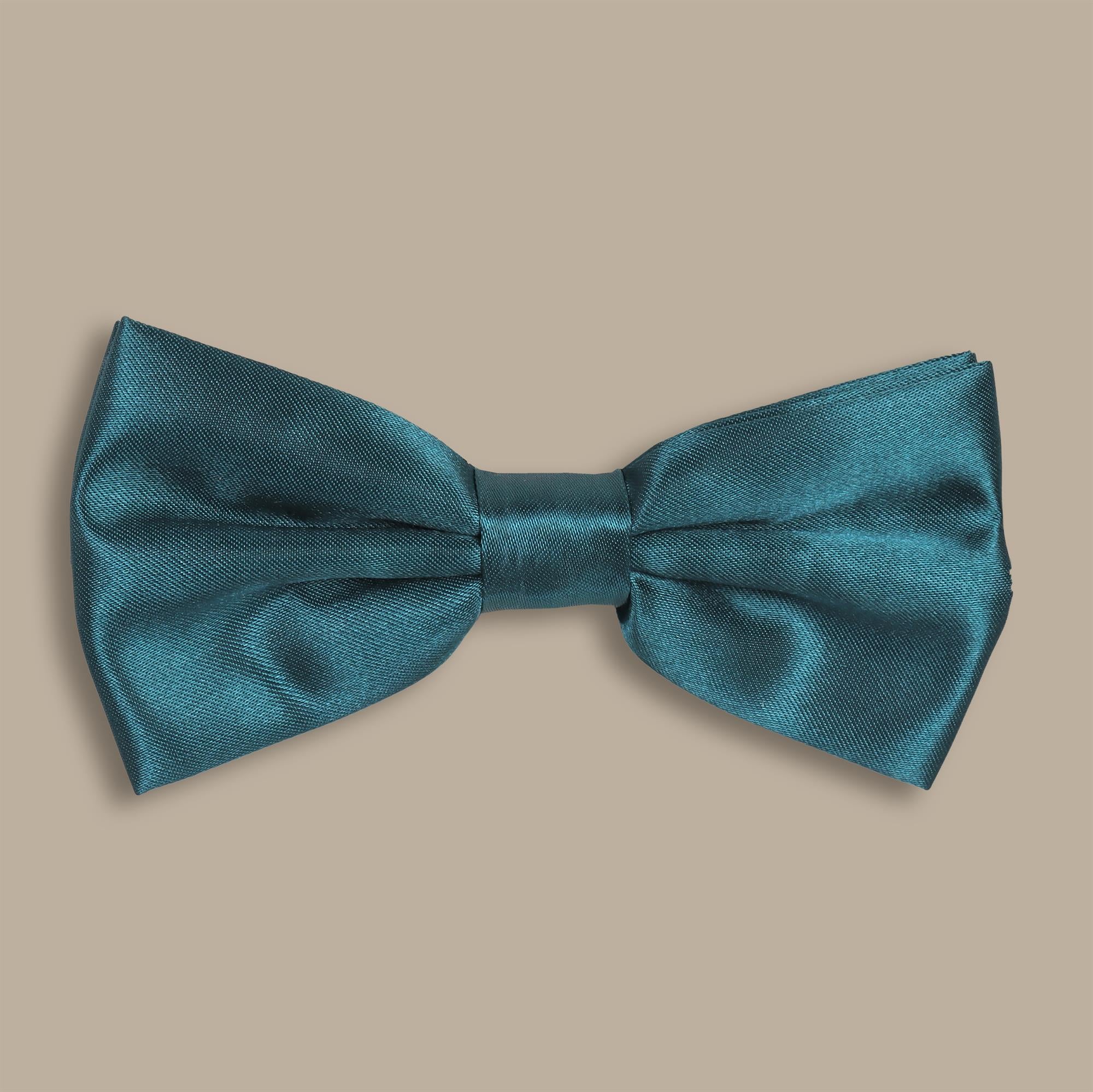 Petrol Satin Plain Bowtie