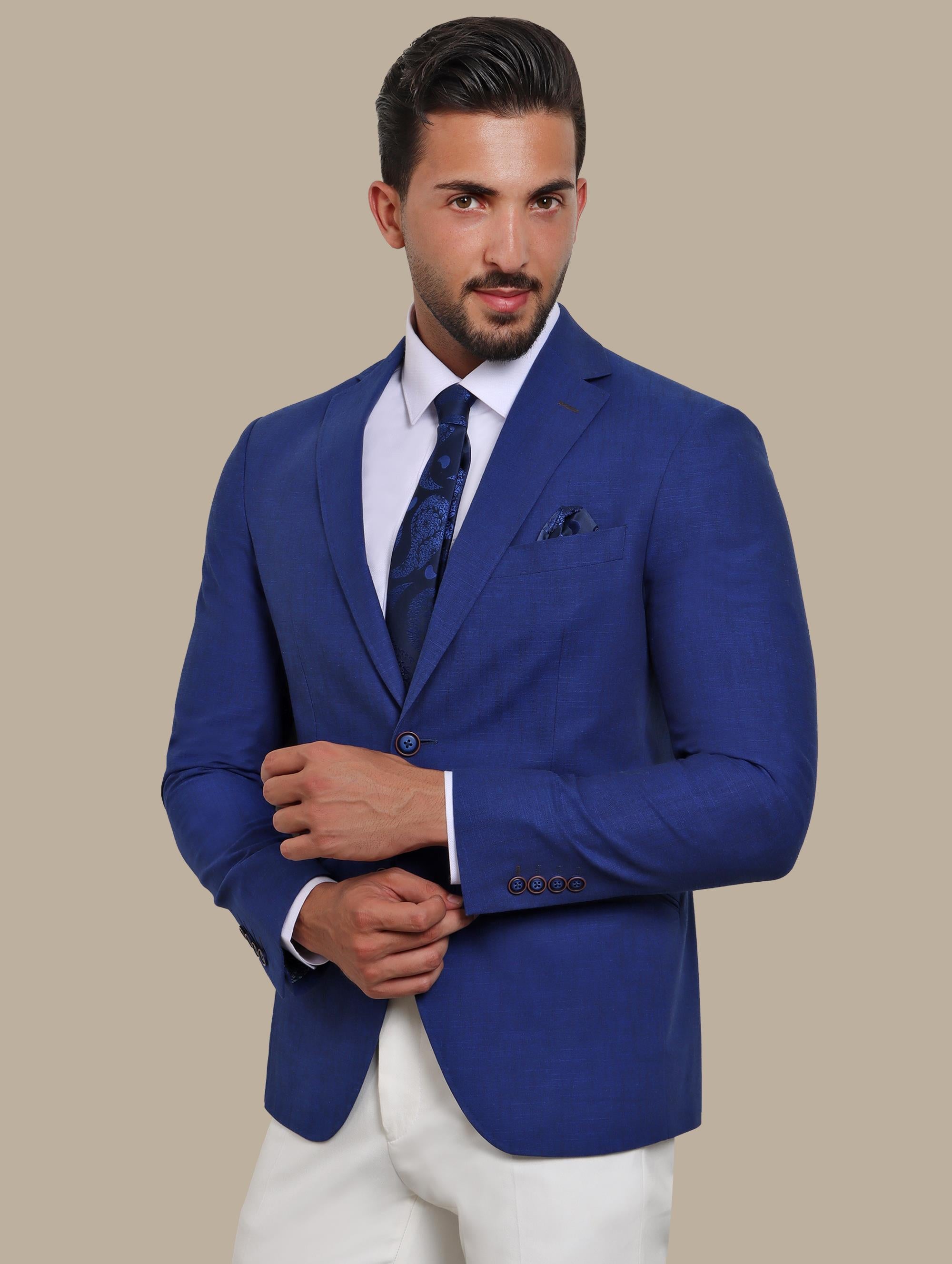 Indigo blue outlet blazer