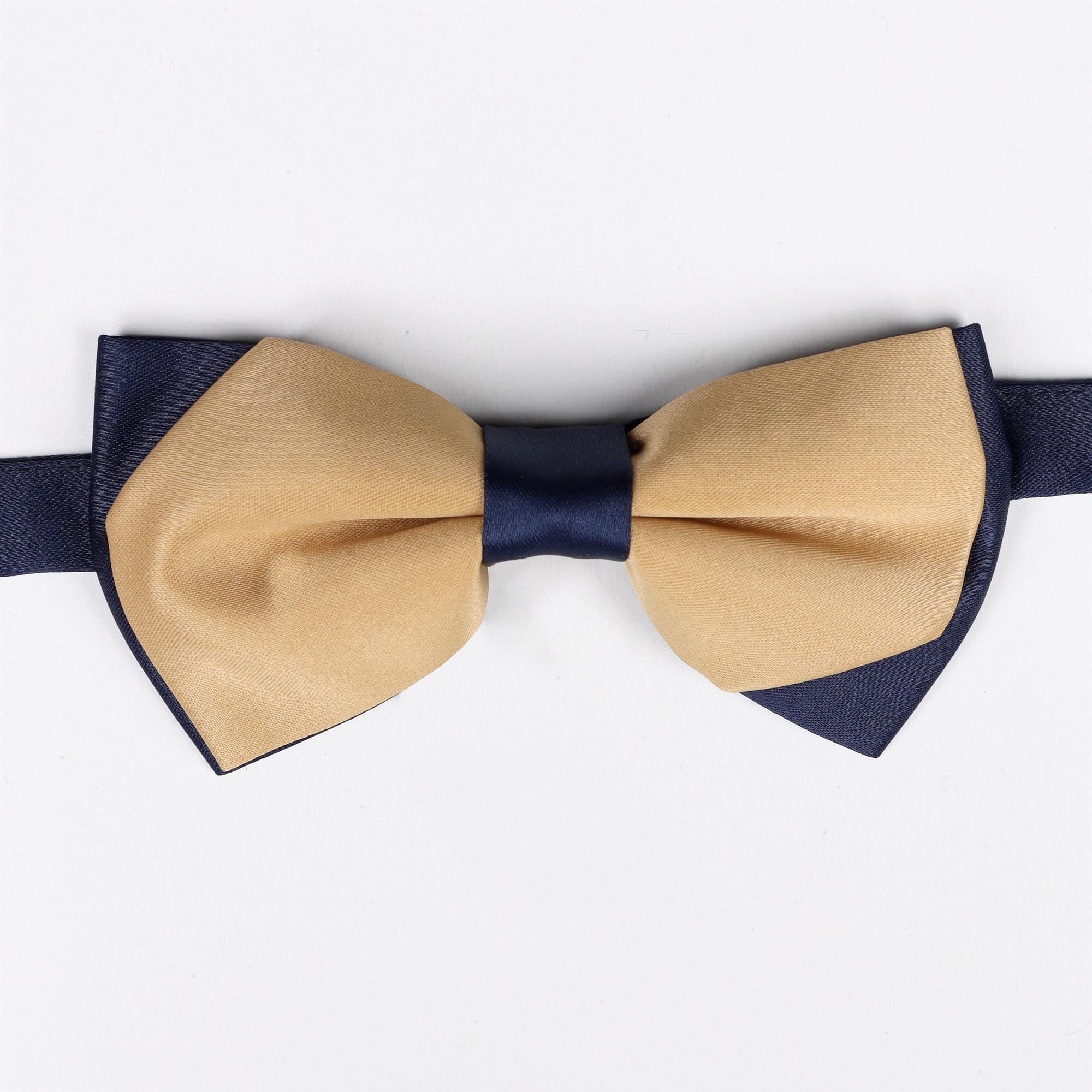 Designed navy double bowtie