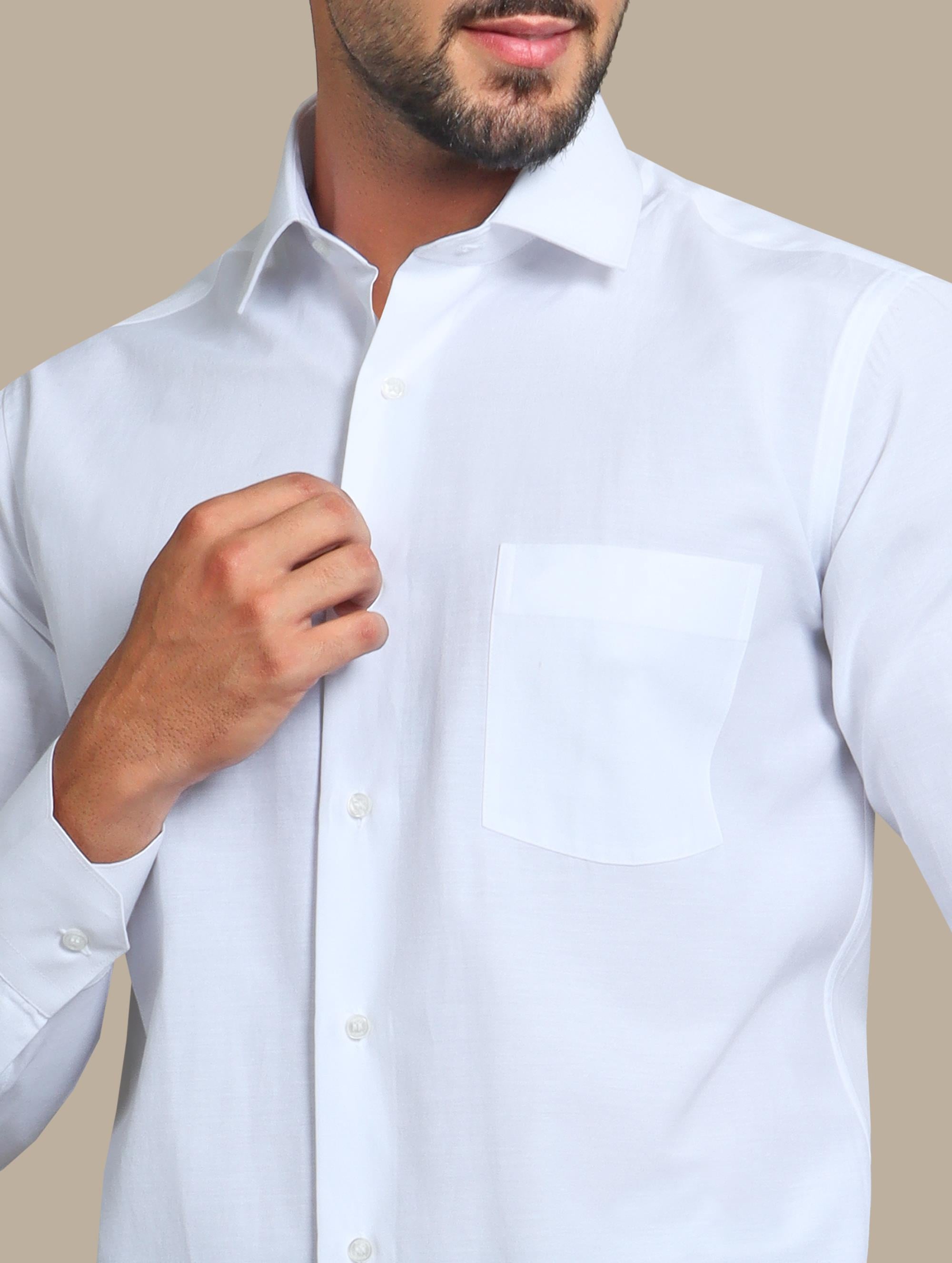 Shirt Classic Fil a fil Regular | White