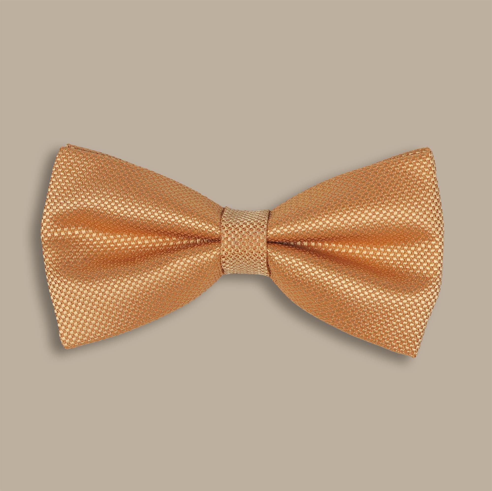 Structured Satin Bowtie: Mustard