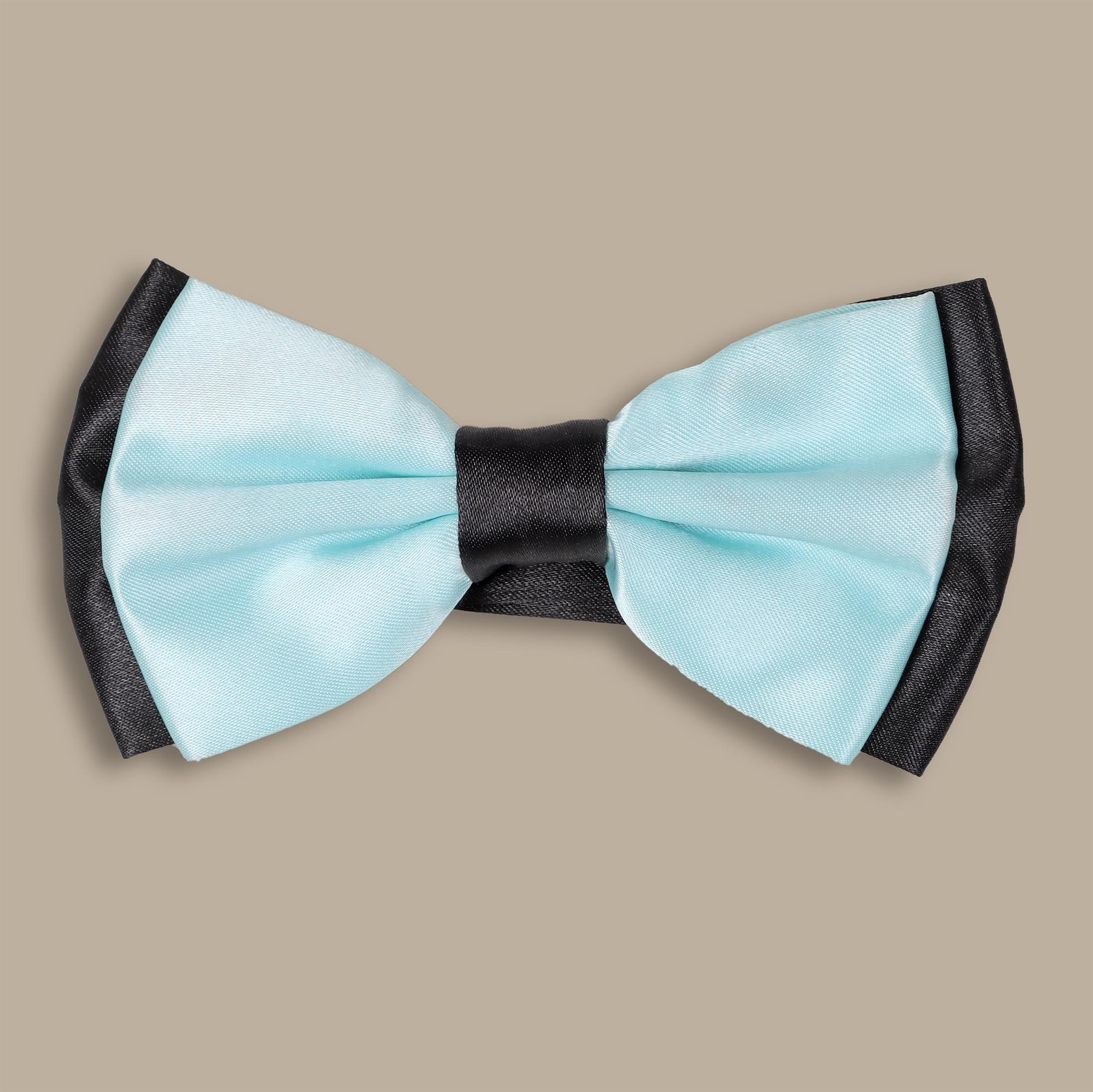Black Contrast aqua Bowtie