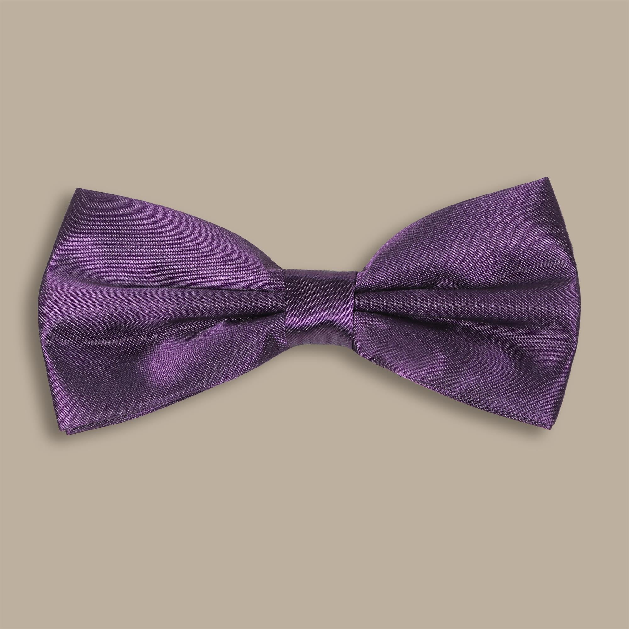 Light Purple Satin Plain Bowtie