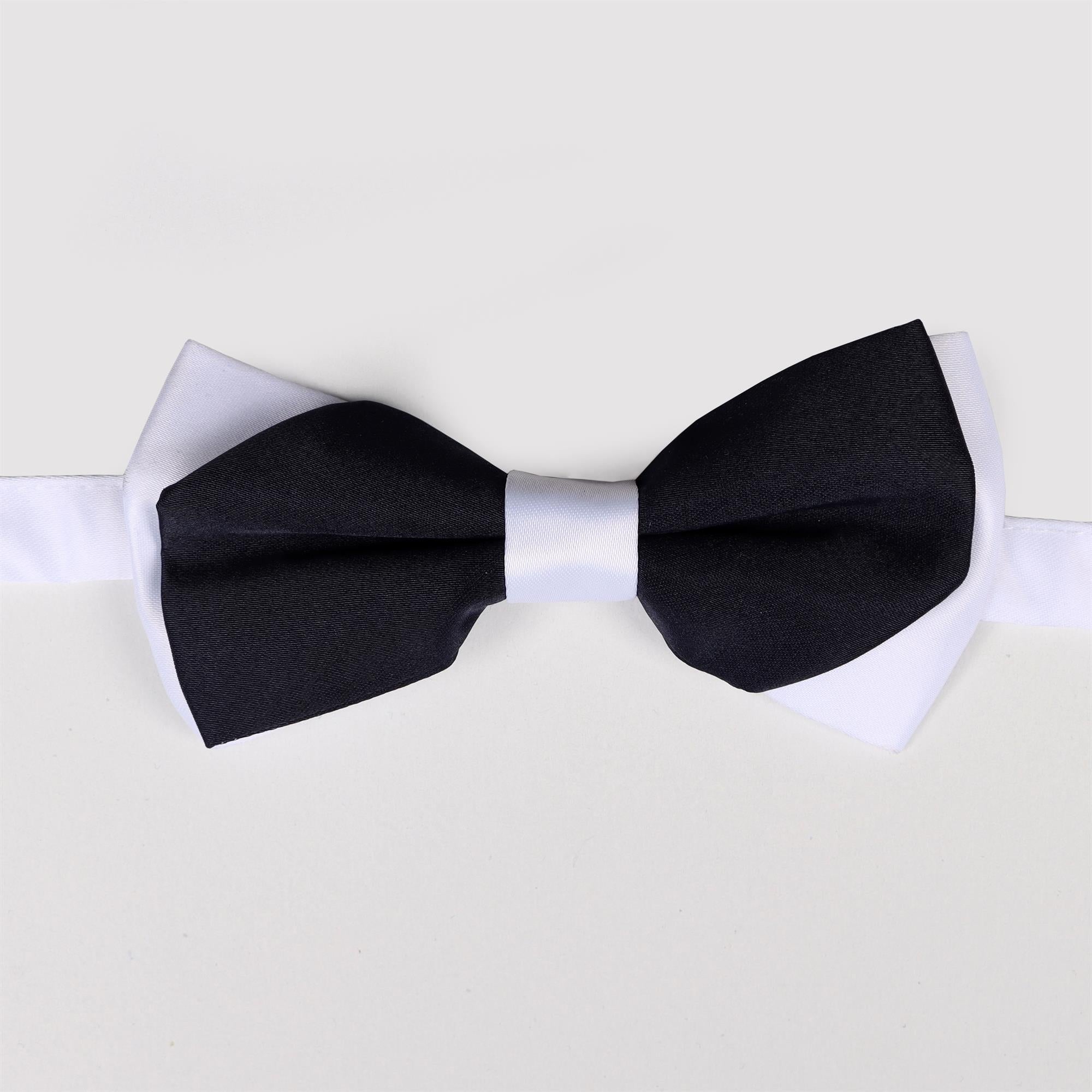 White Double Bowtie with Design