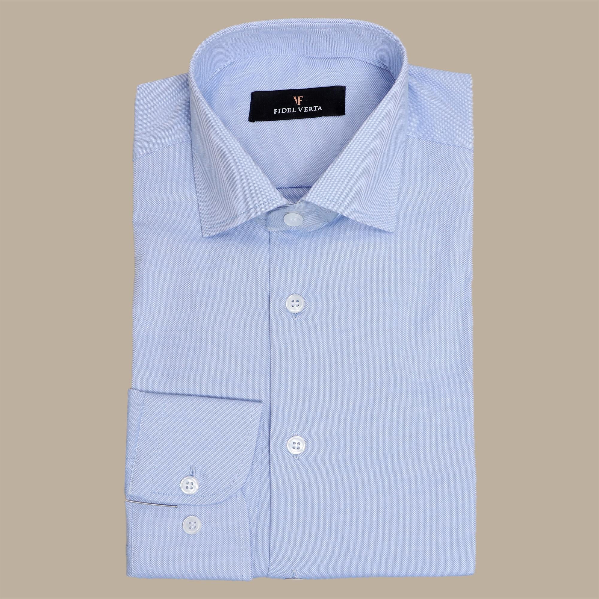 Classic Comfort: Soft Oxford Blue Shirt
