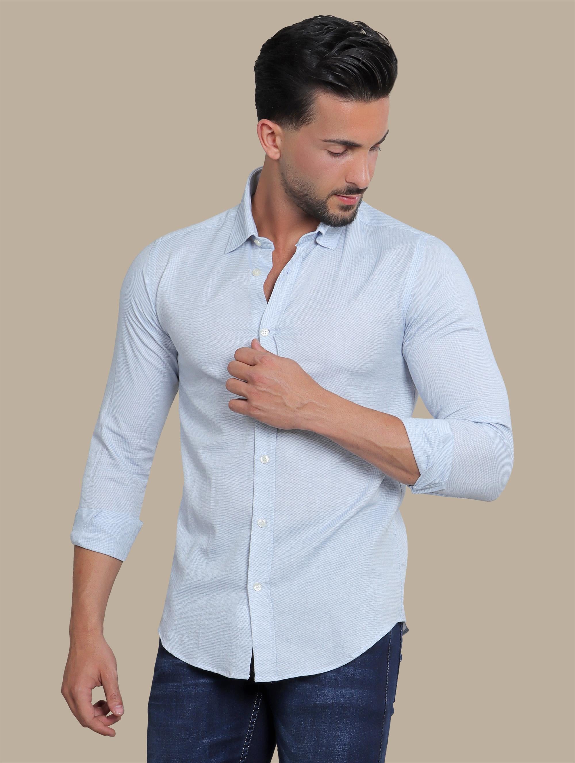 Light Blue Structured Shirt