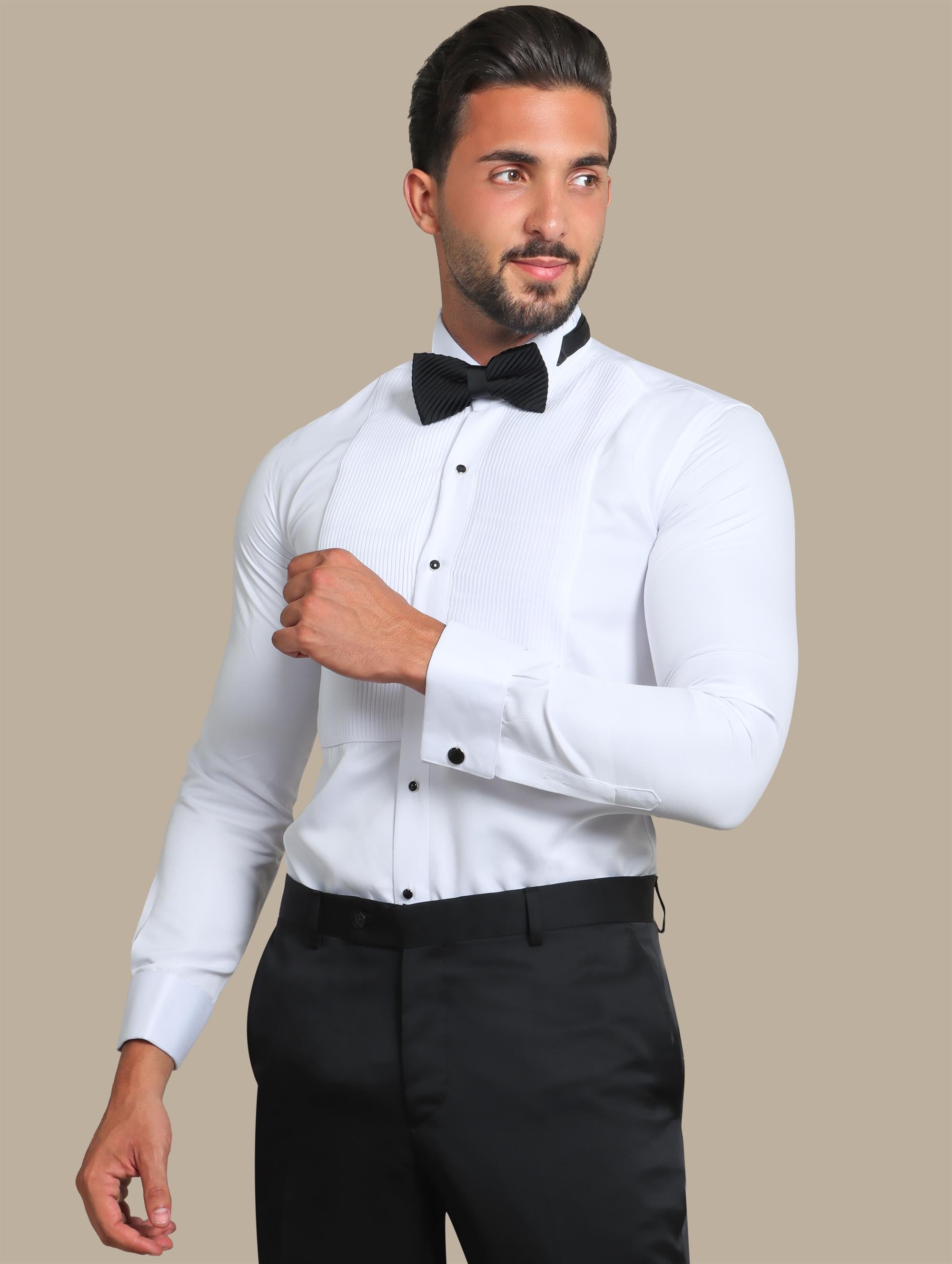 White Plissé Shirt
