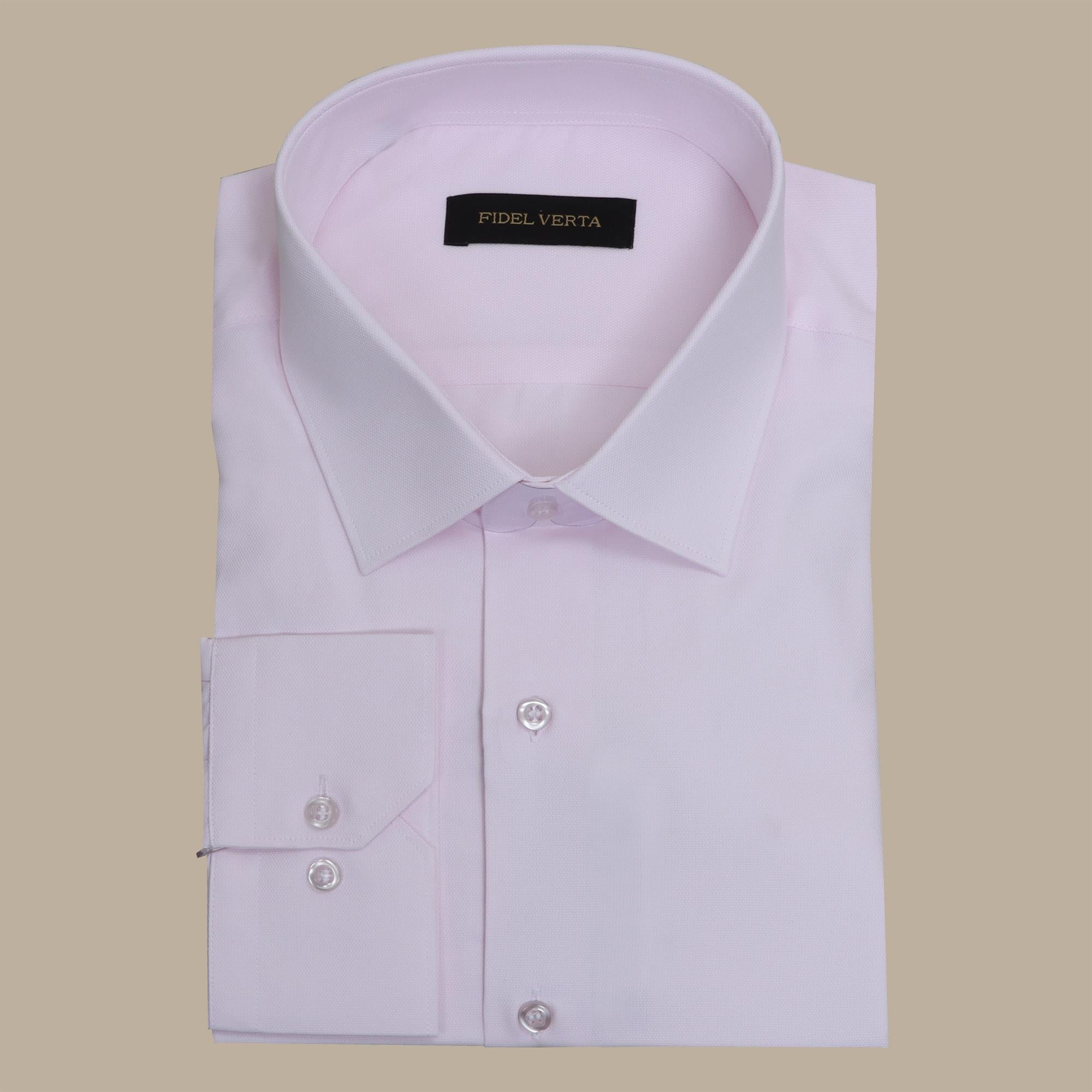 Light Pink Pique Regular-Fit Shirt