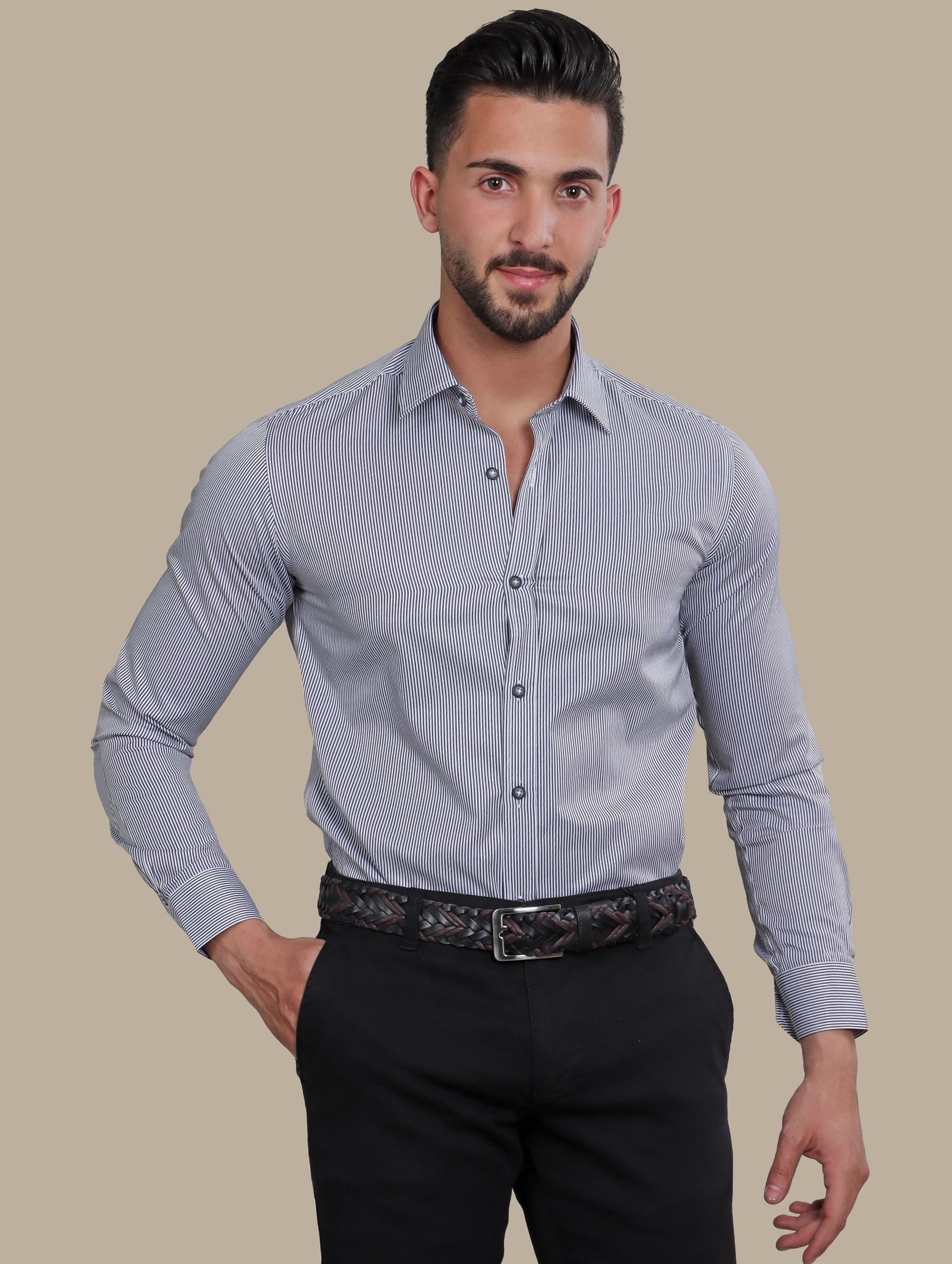 Shirt Pin Stripes | Black