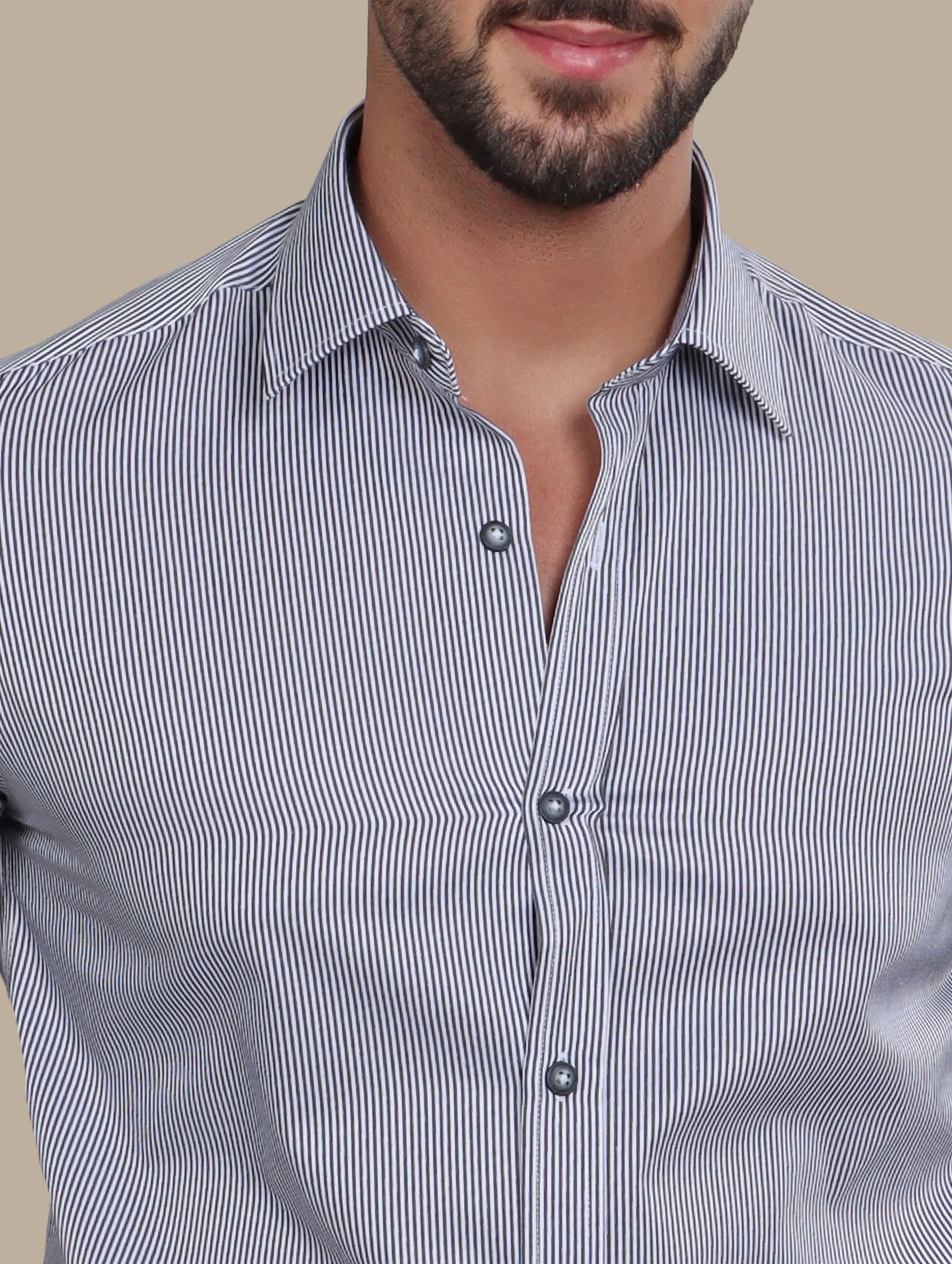 Shirt Pin Stripes | Black
