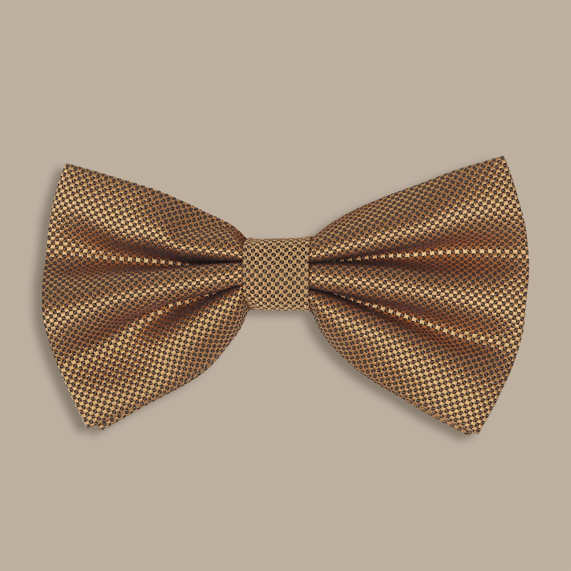Gold Structured Oxford Bowtie