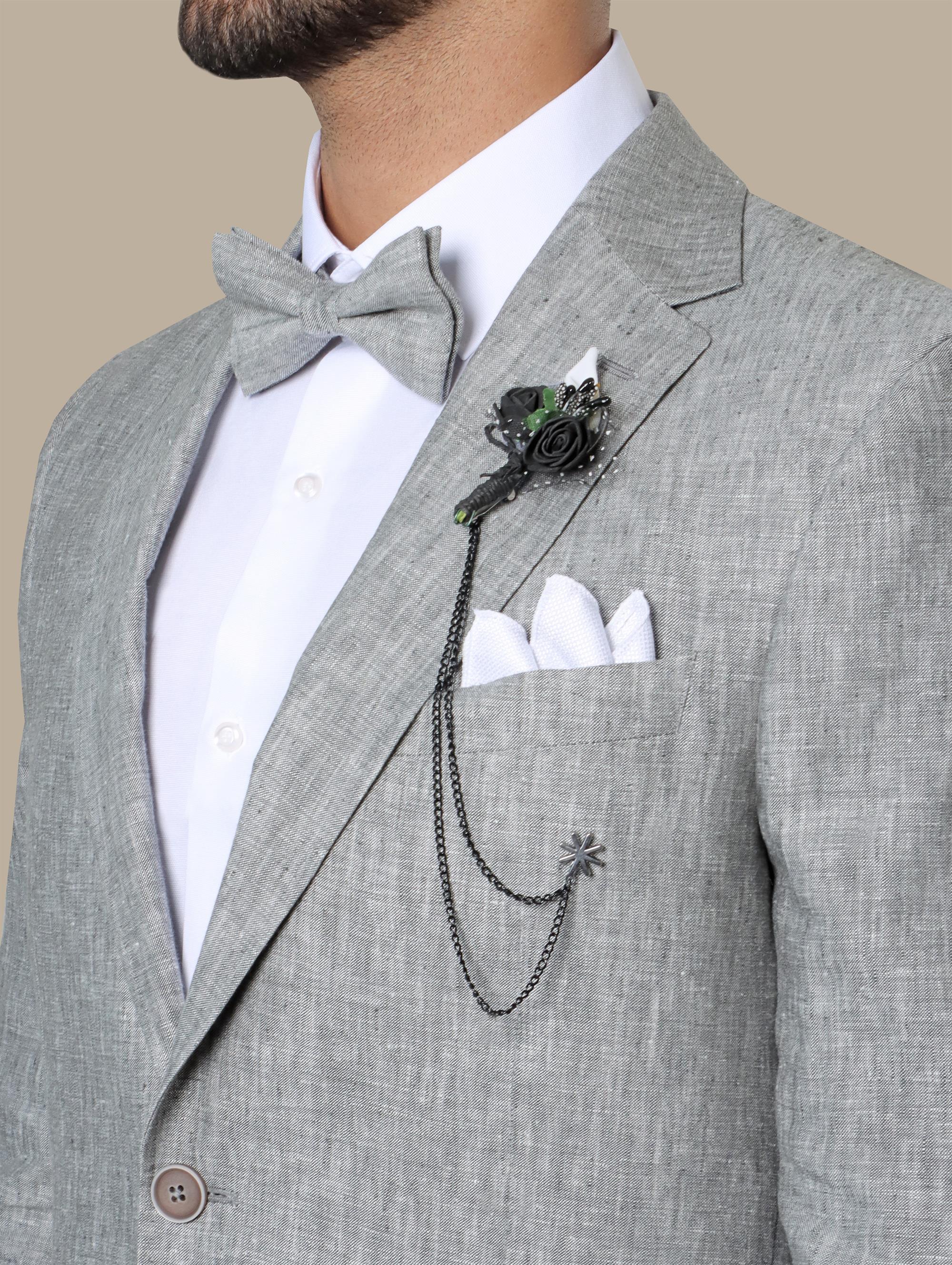 Light Gray Linen Suit