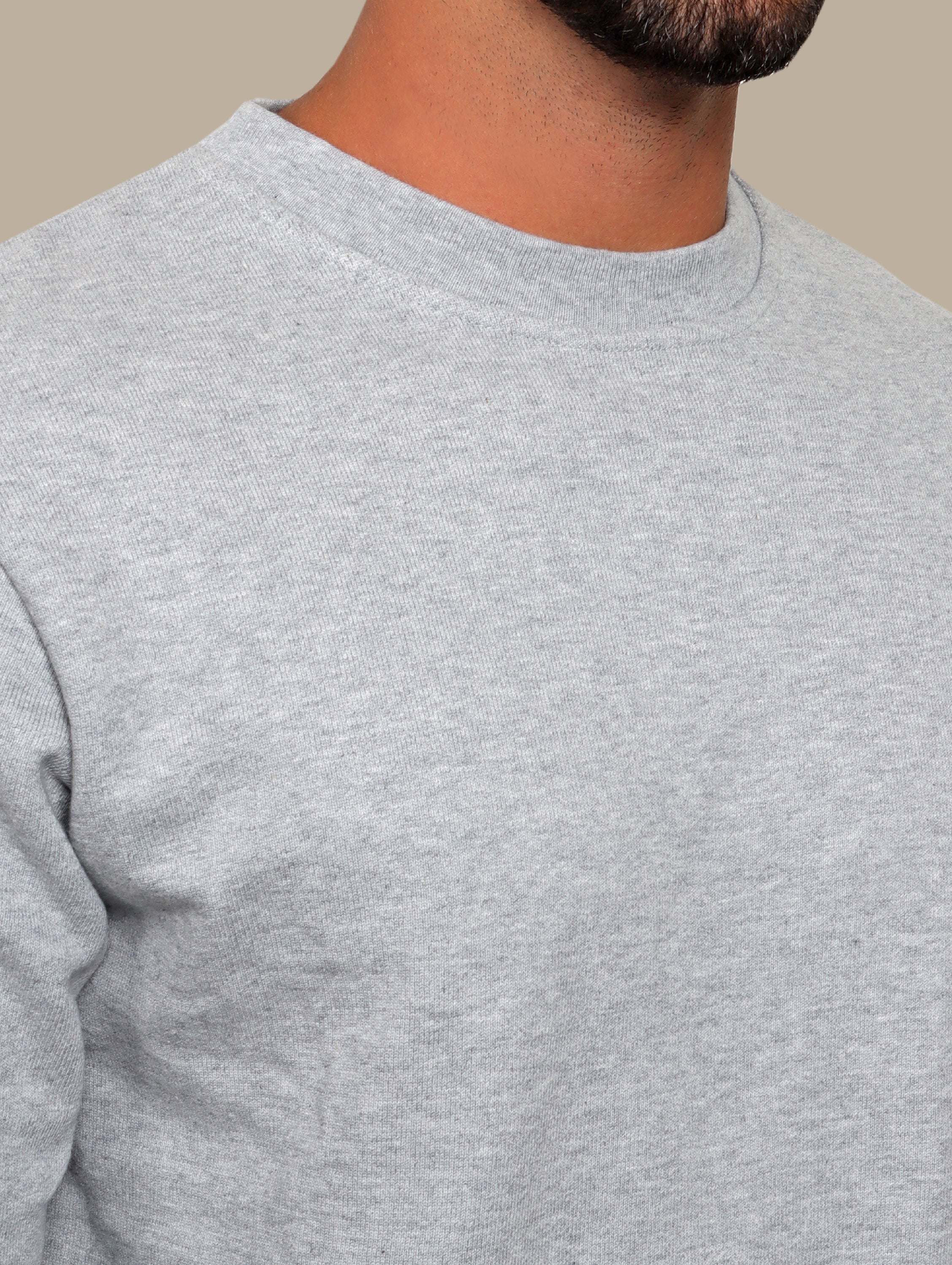 Sweatshirt Basic R-Neck | Light Grey