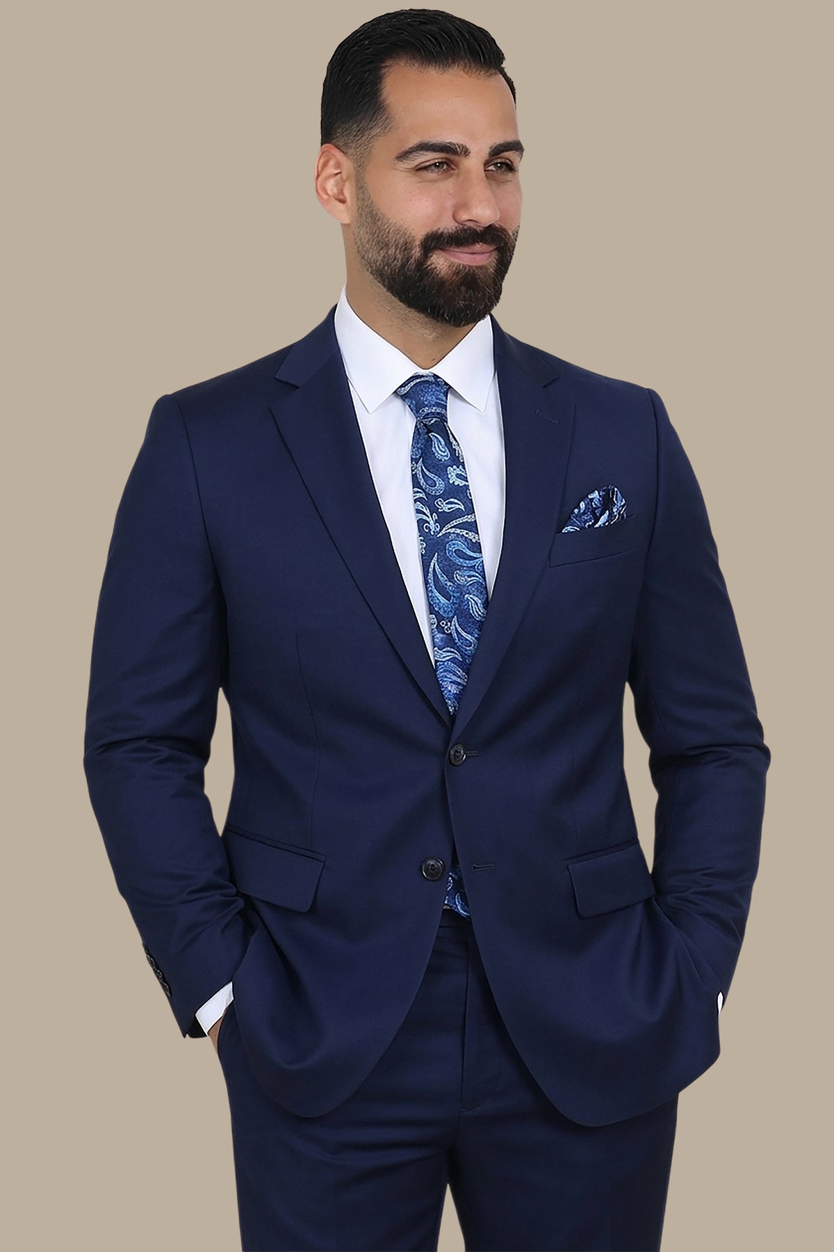 Navy Notch Lapel Drop 4 Suit: A Dapper Choice for Any Occasion