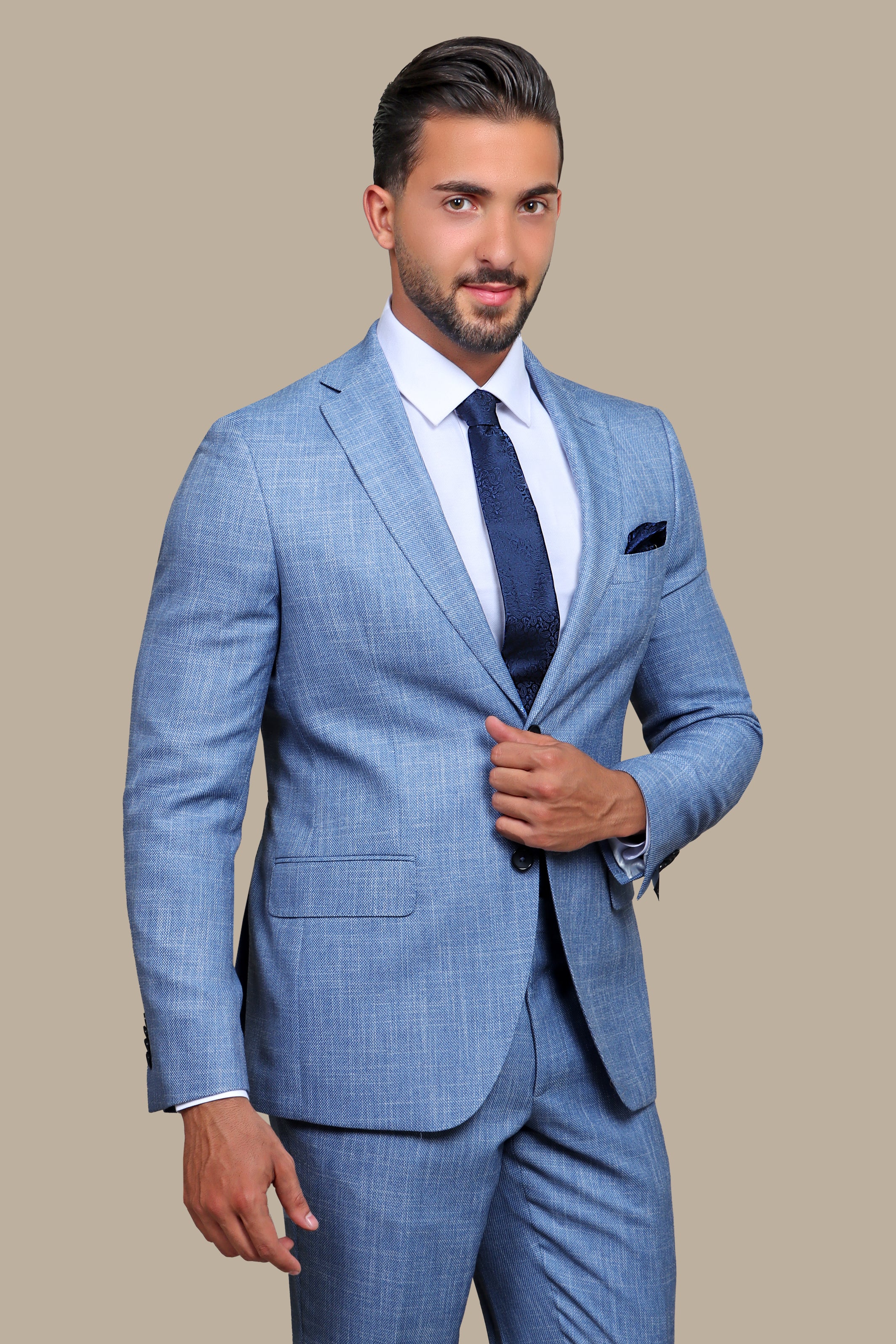 Blue Brilliance: The Notch Filafil Suit in Classic Blue