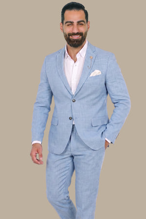 Serene Sky: The Filafil Light Blue Suit Notch