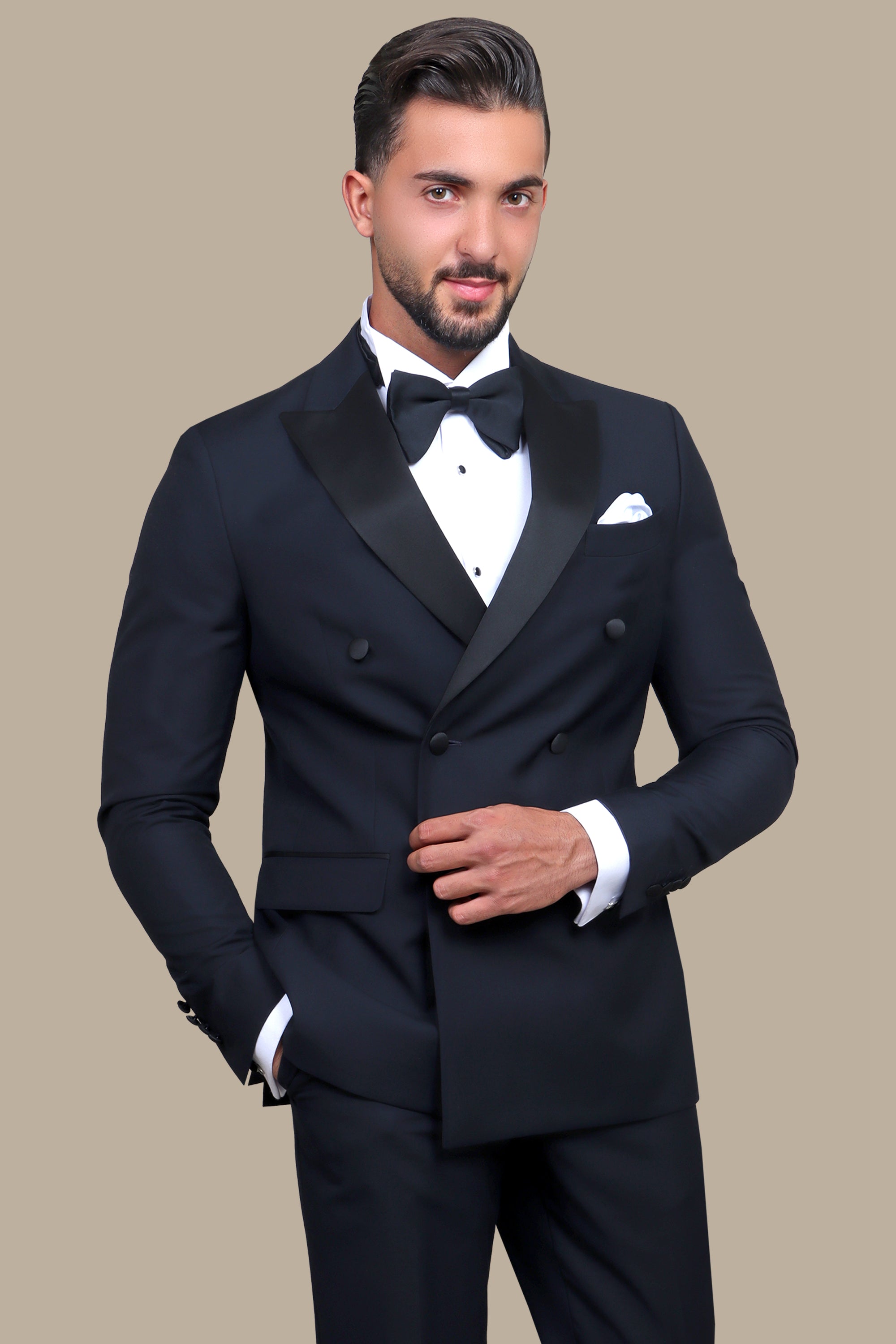 Navy Double-Breasted Elegance: A Timeless Statement