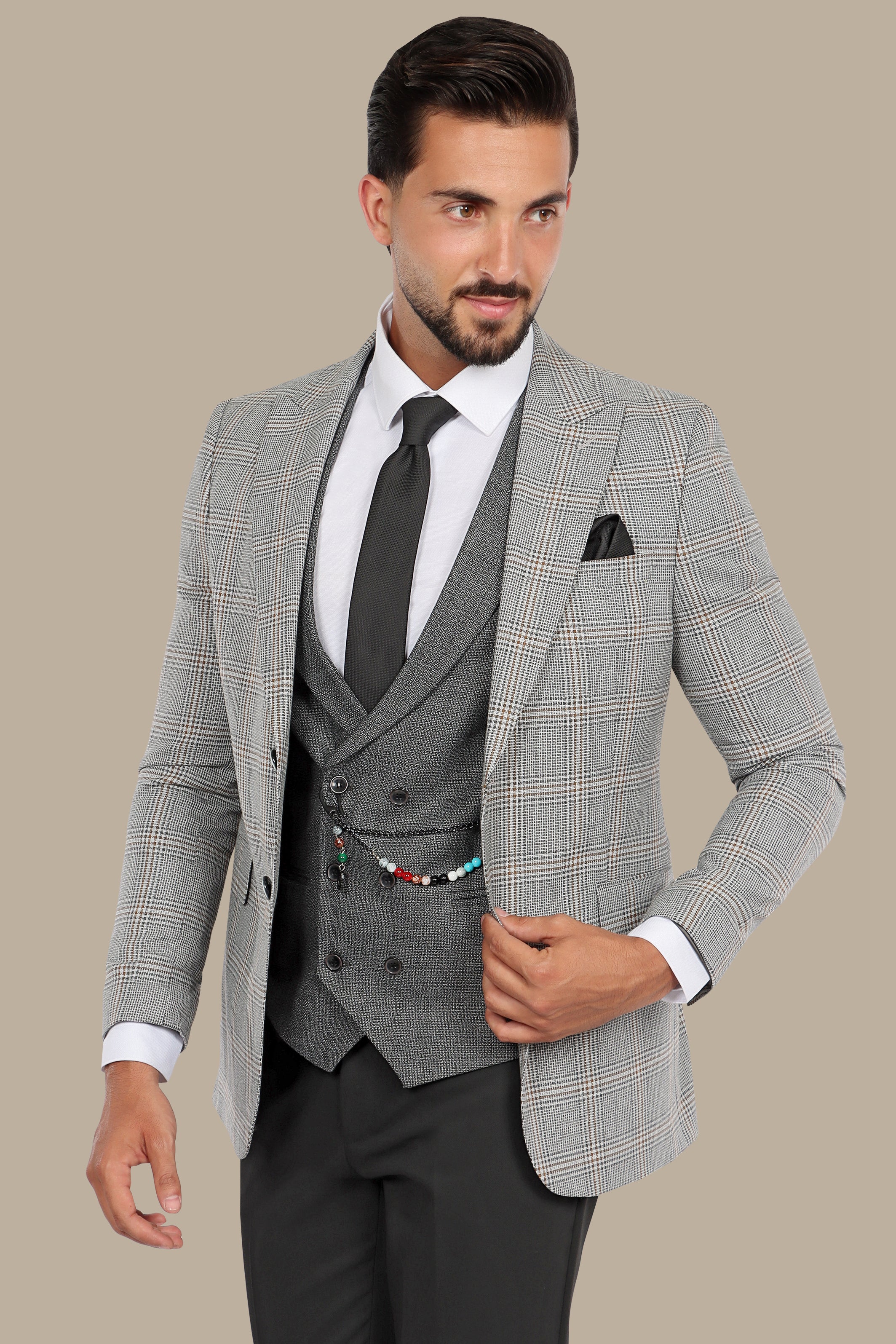 Gray Power: Mix and Match 3-Piece Suit for Endless Style Possibilities