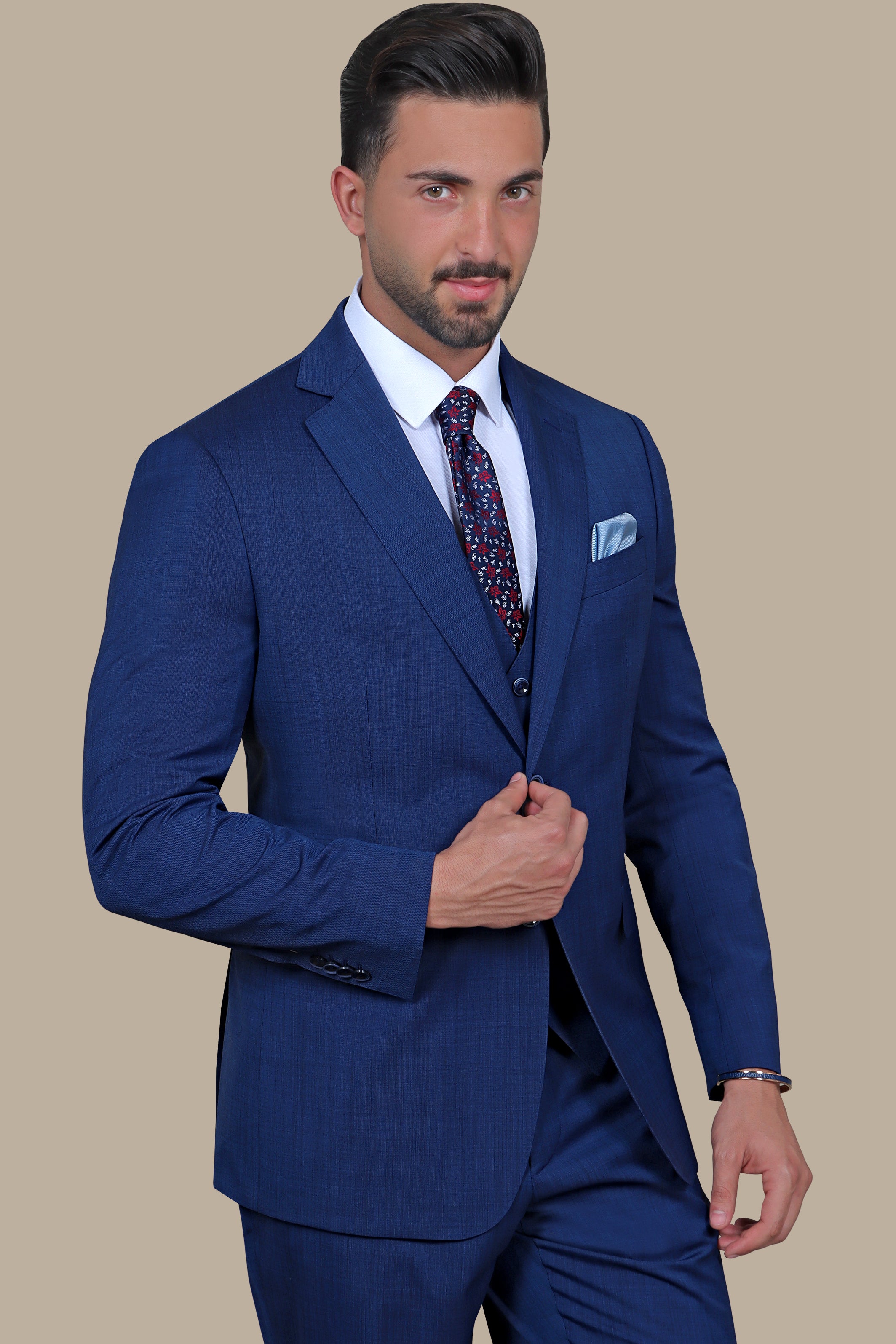 Indigo Sophistication: Wool Notch Filafil 3-Piece Suit