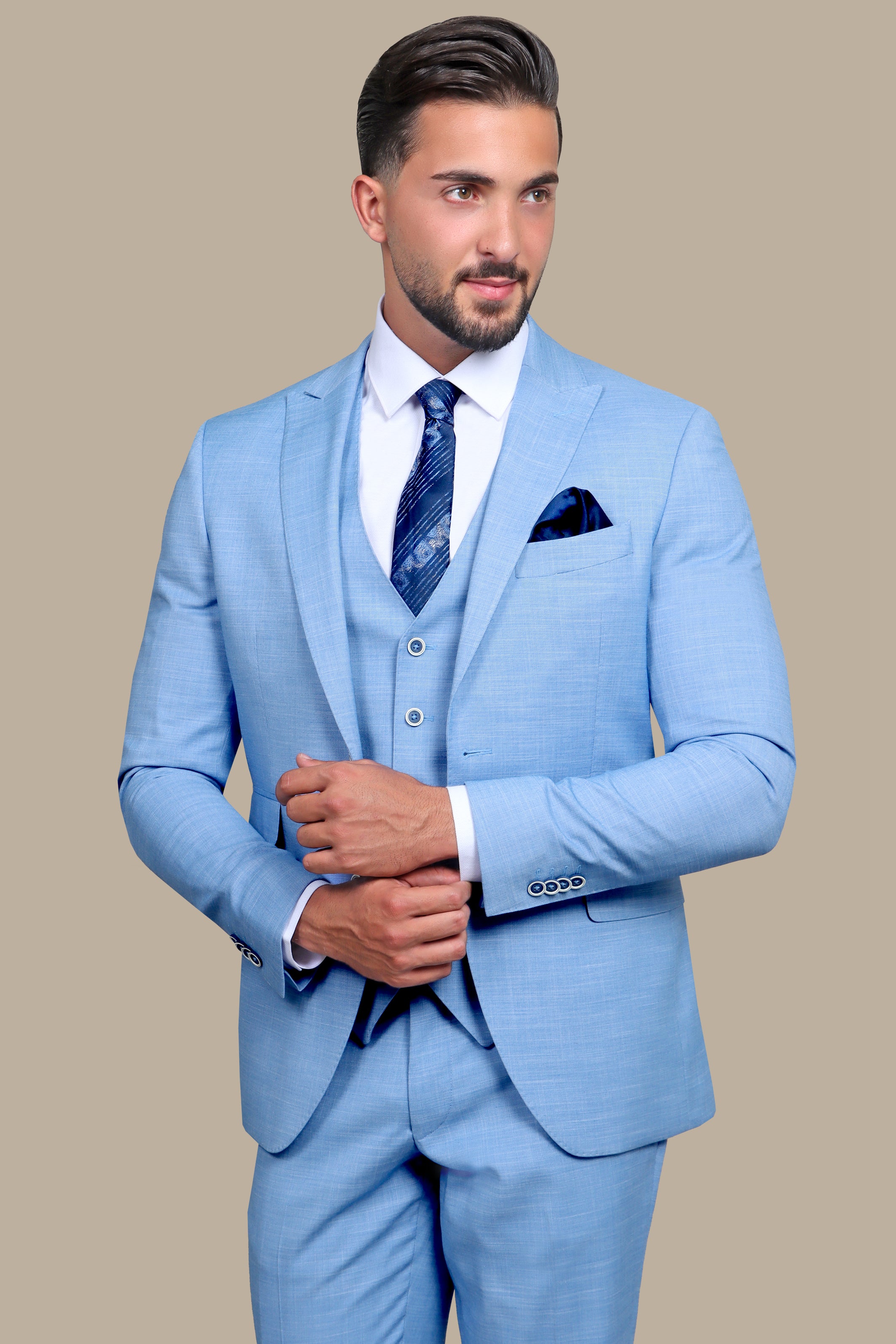 Blue Fila Fil Lycra 3-Piece Suit