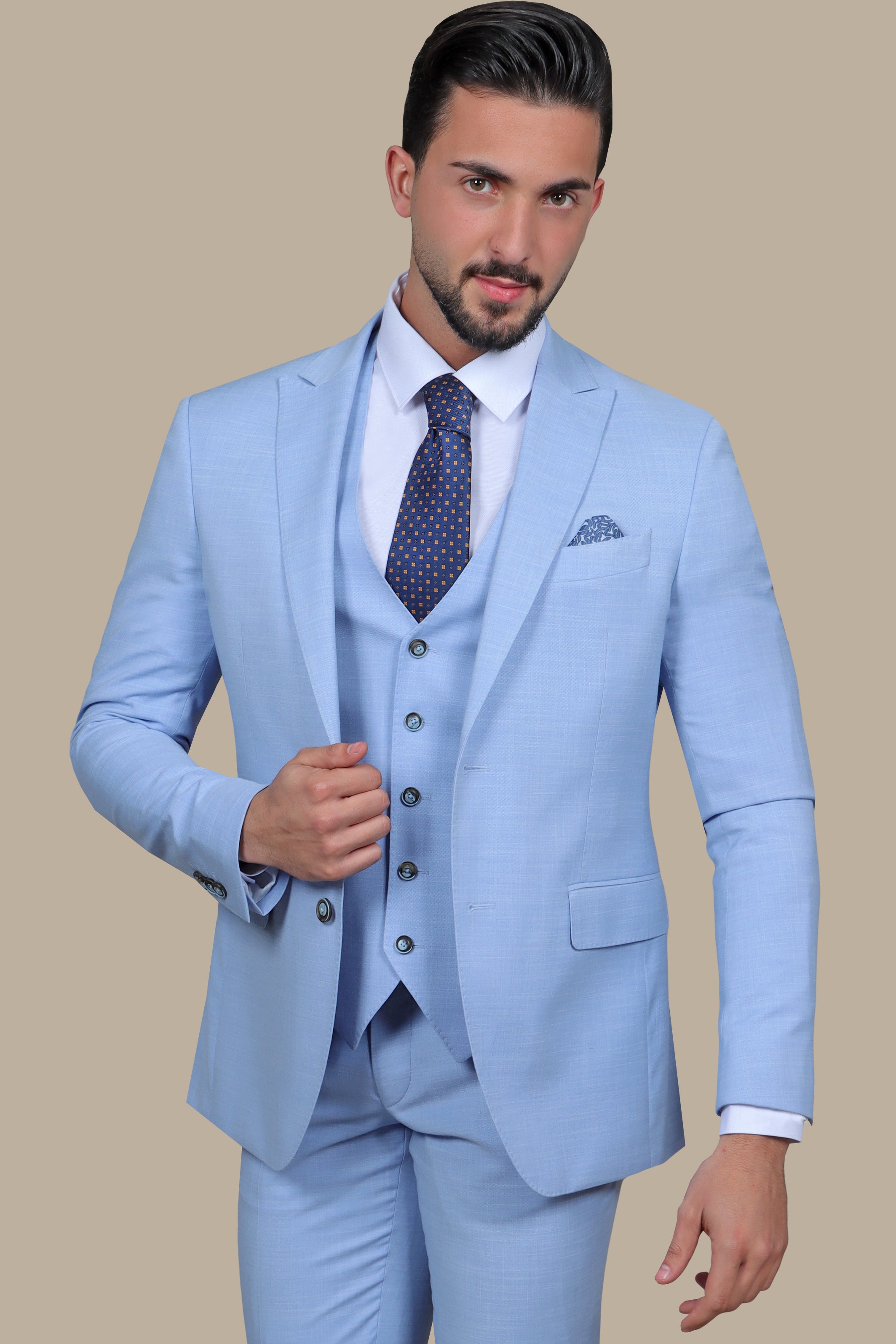 Stylish Comfort: Suit Fila Fil Lycra 3-Piece Set in Light Blue