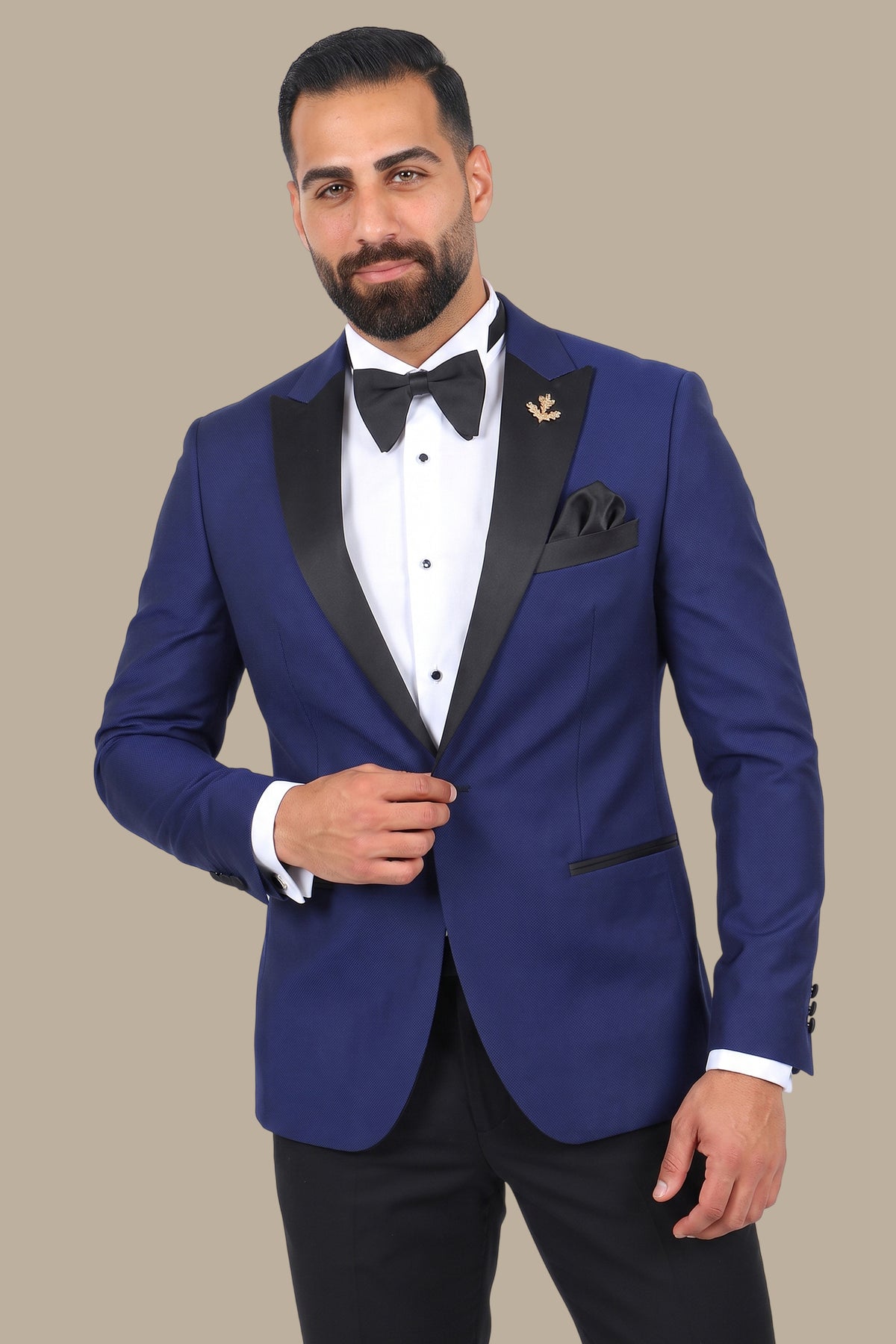Indigo Peak Structured Black Tuxedo Pants