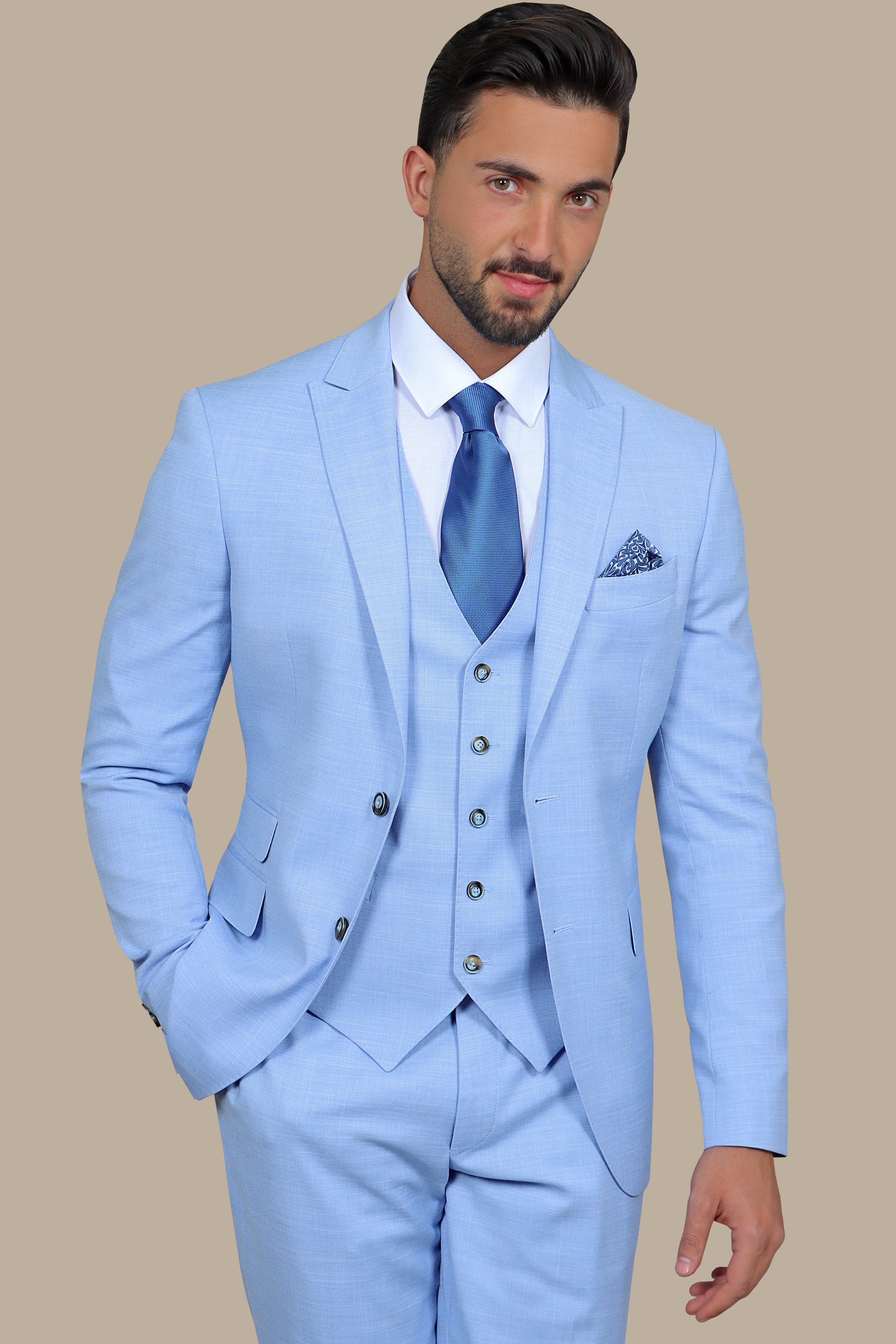 Stylish Comfort: Suit Fila Fil Lycra 3-Piece Set in Light Blue