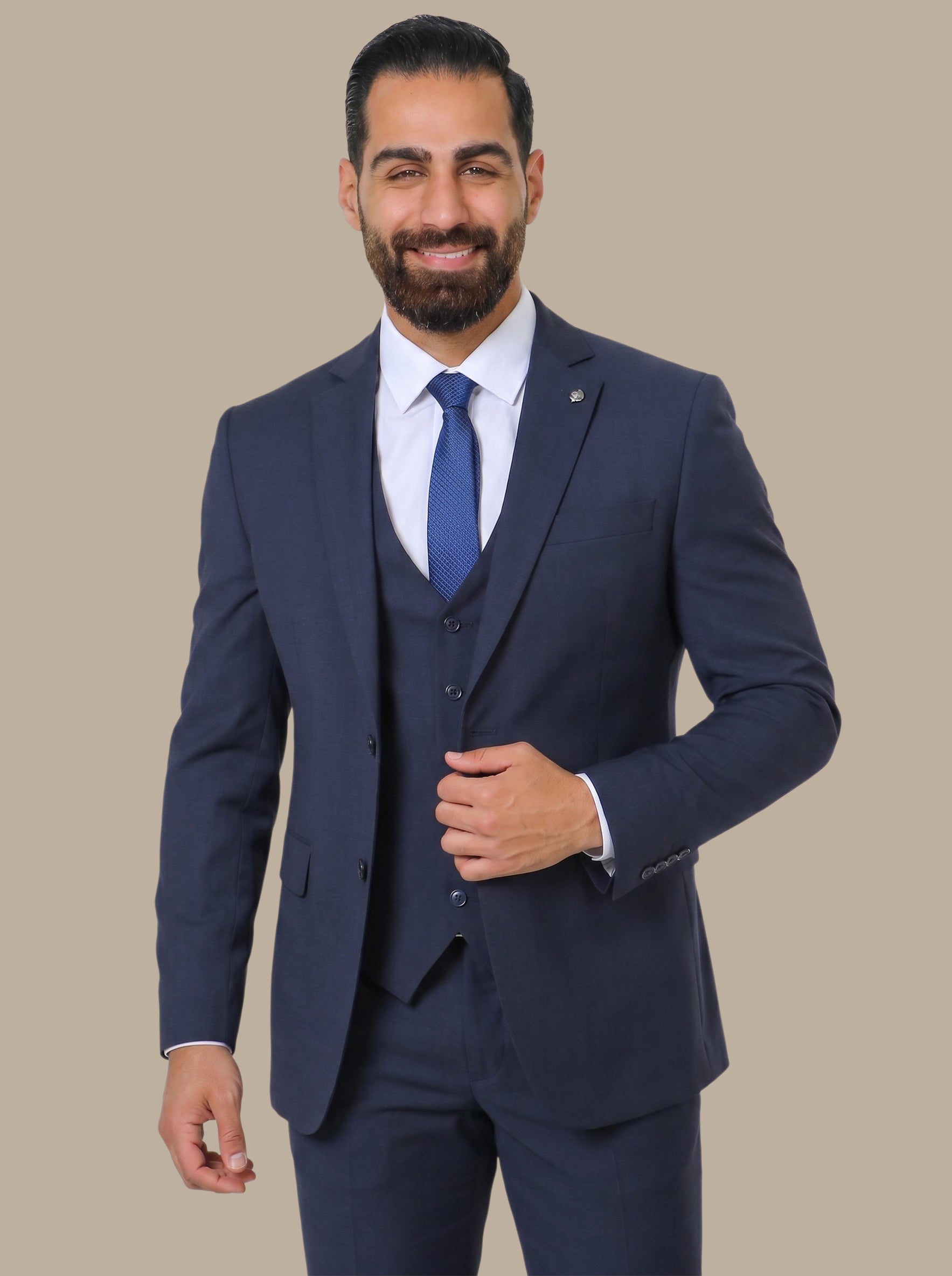 Suit Wool 3 Pcs | Navy