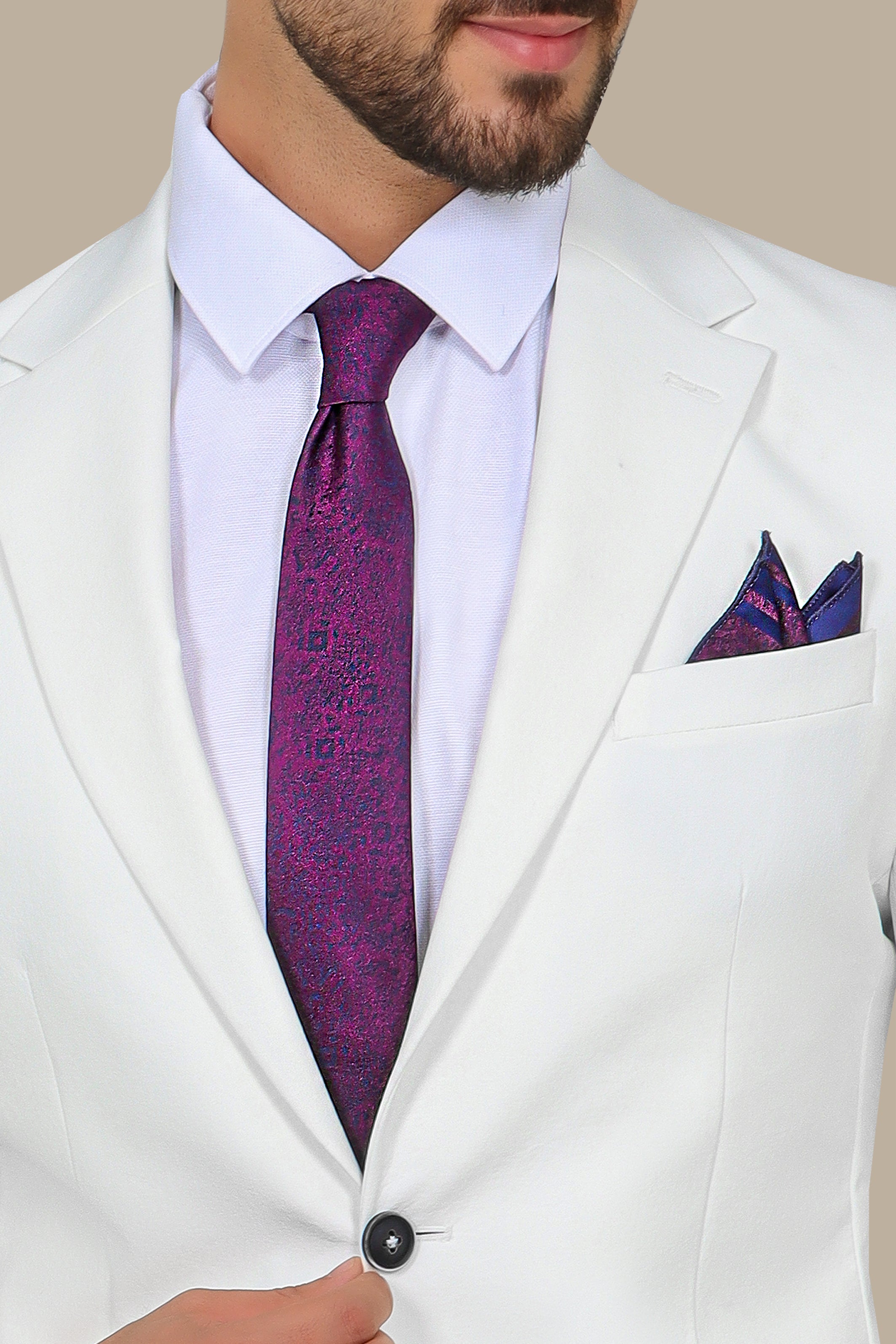 White Canvas: The Plain Patch Pocket Travel Suit